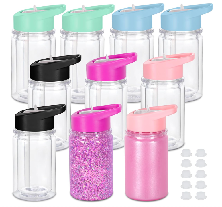 10oz Kids Acrylic Snow Globe Glitter Cup