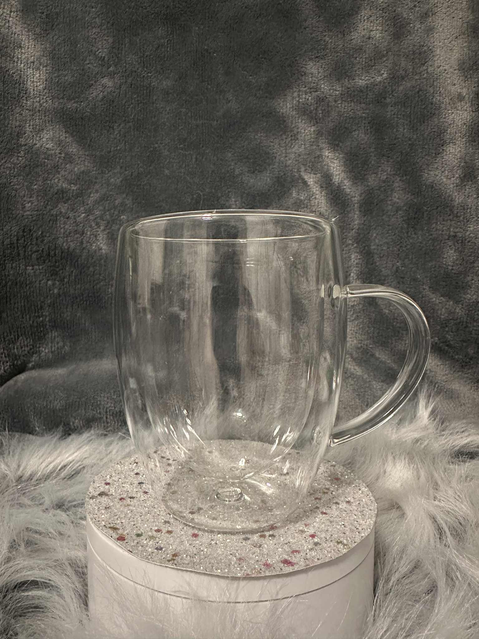 12oz Glass Snow Globe Coffee Mug