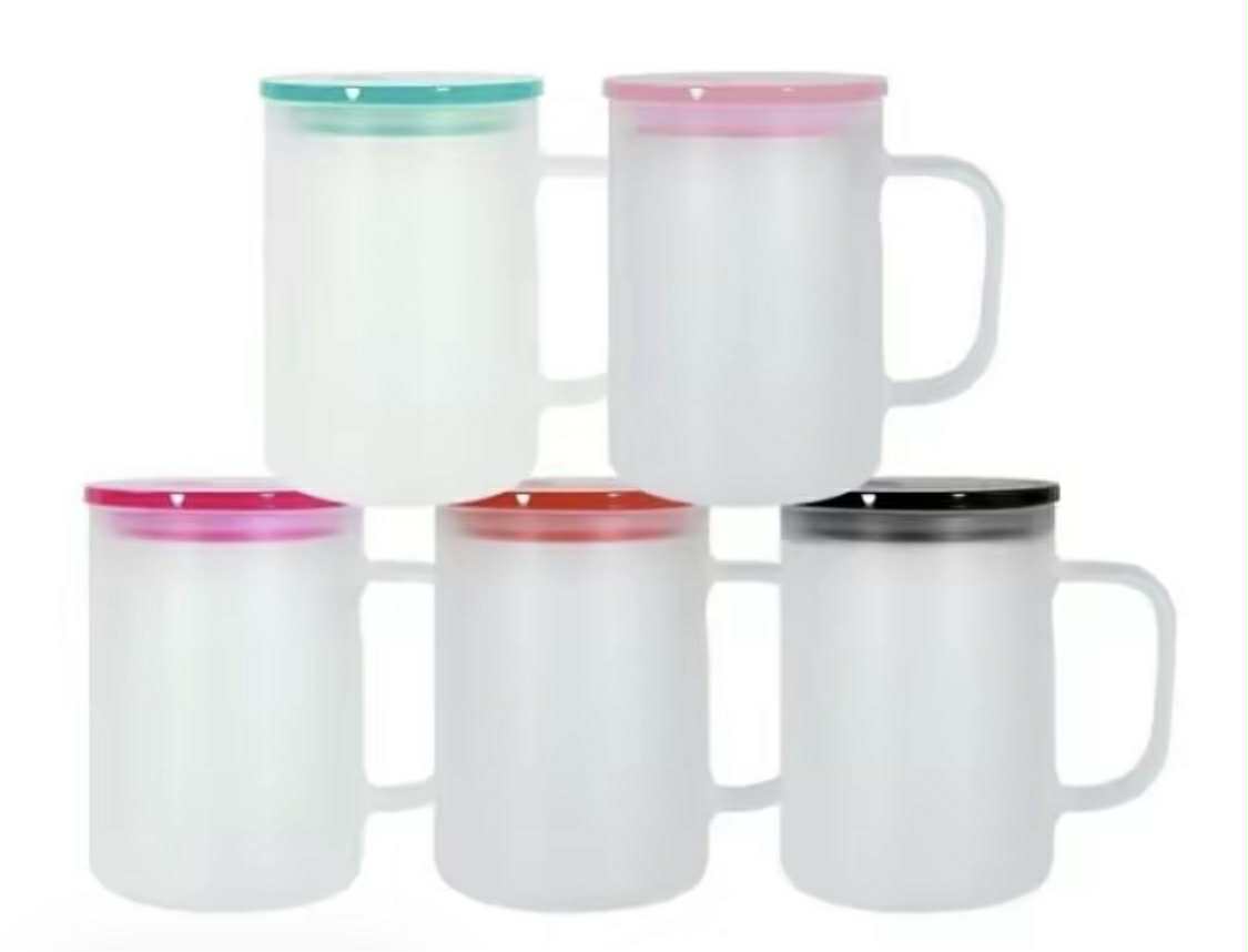 17oz Frosted Sublimation Glass Coffee Mug (NOT A SNOW GLOBE)