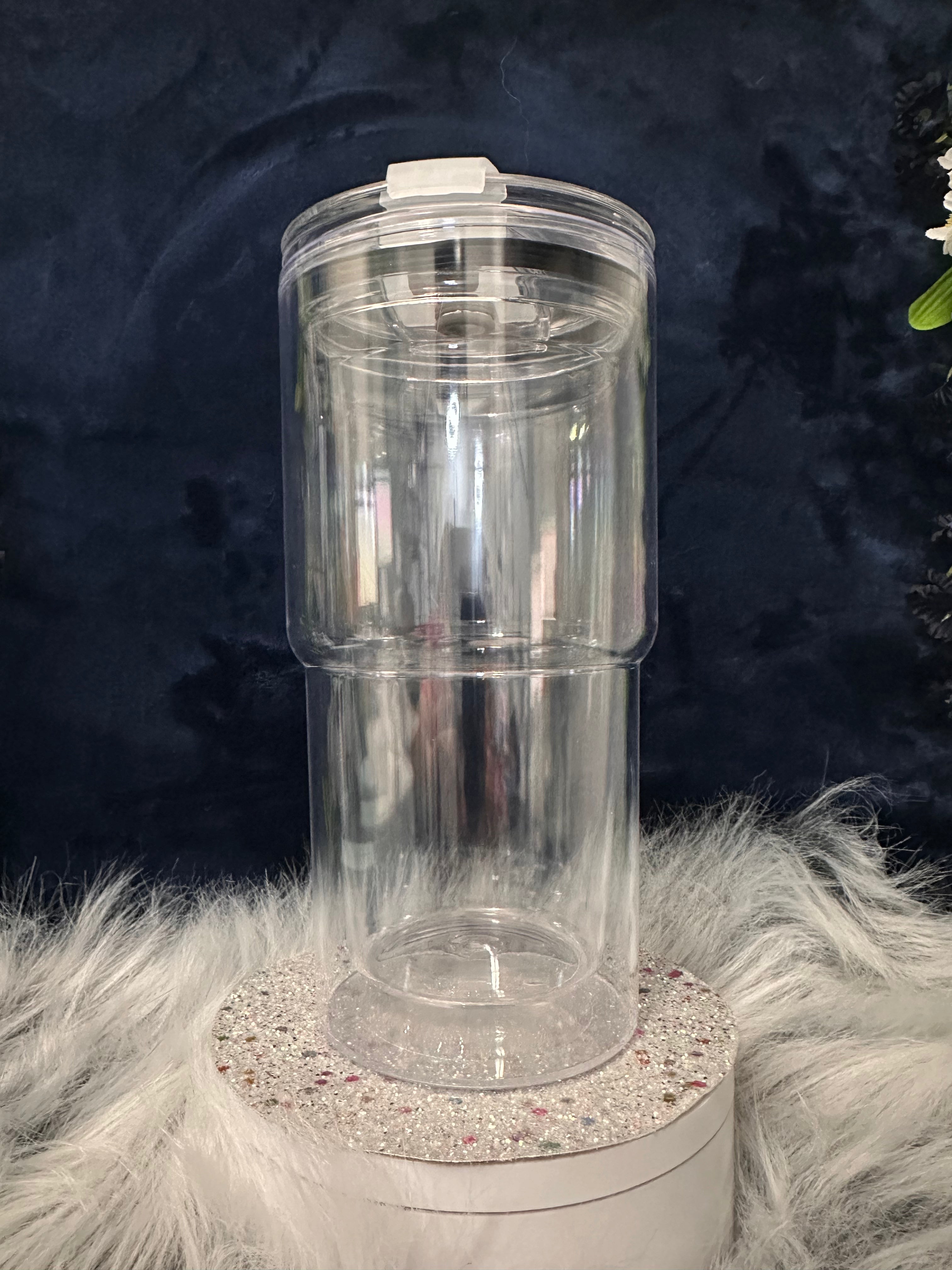 18oz Acrylic Snow Globe Tumbler/Coffee Mug