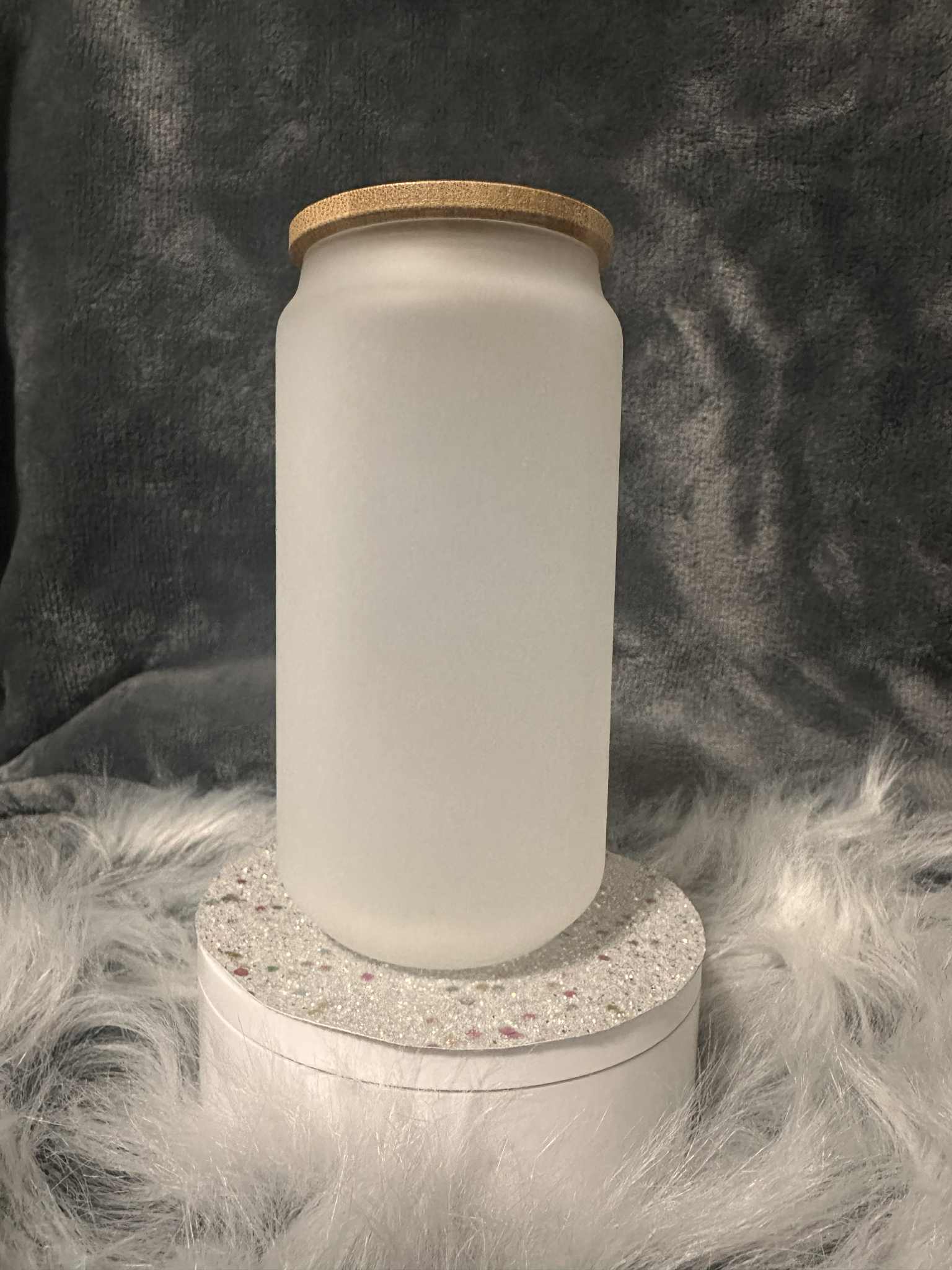 18oz Frosted Glass Sublimation Cup (NOT A SNOW GLOBE)