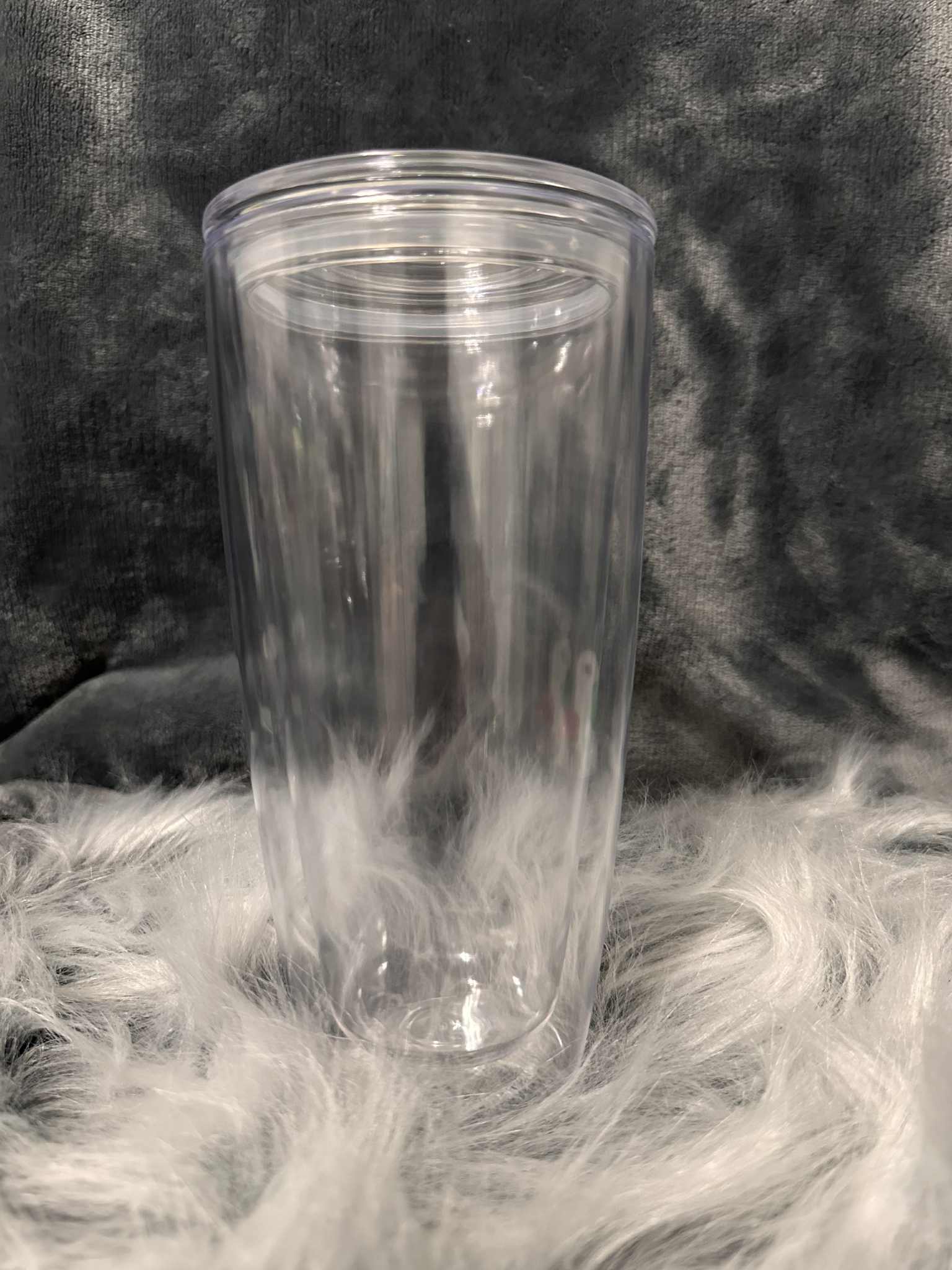 24oz Acrylic Round Bottom Snow Globe Tumbler