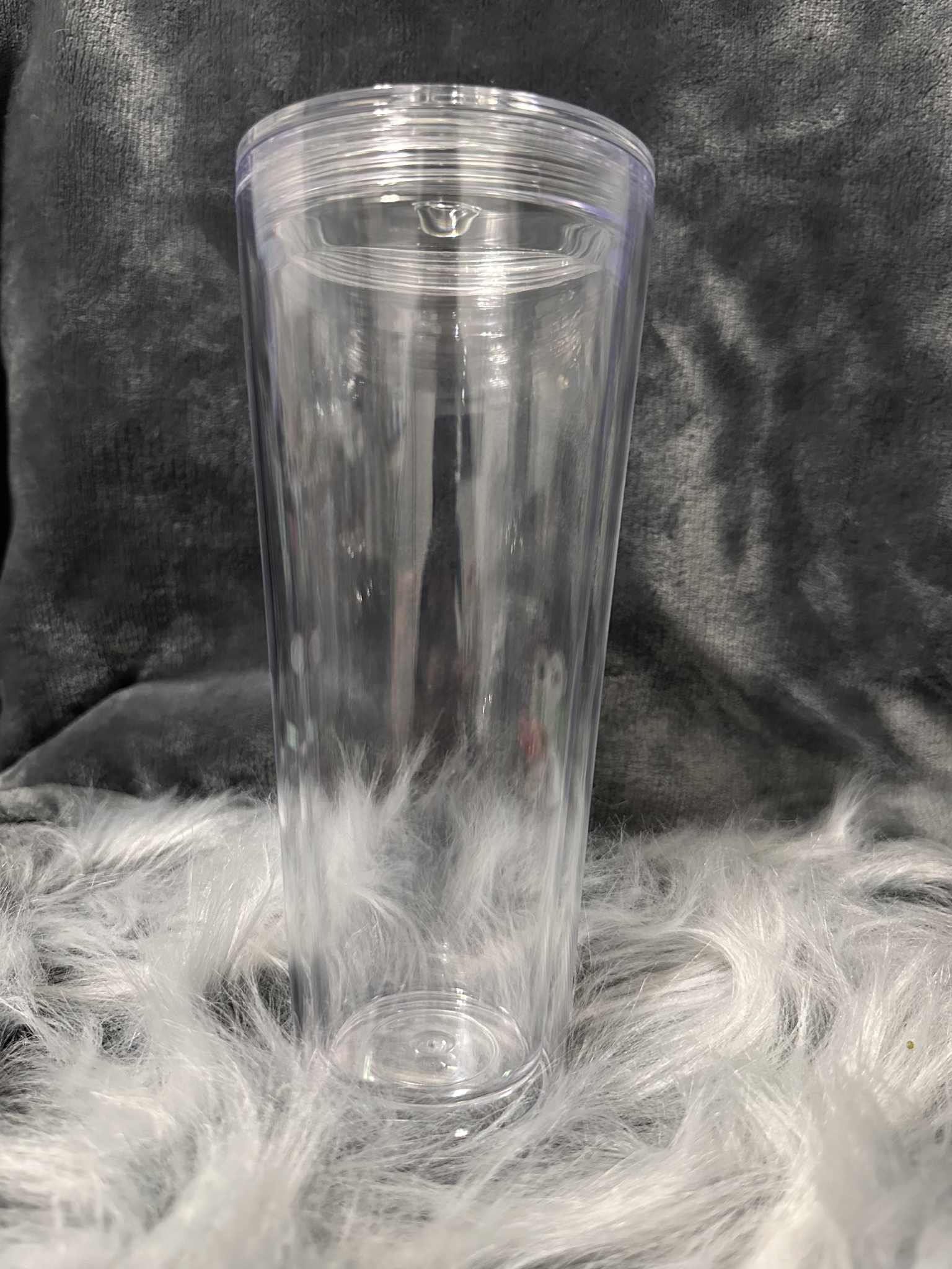 24oz Acrylic Tapered Snow Globe Tumbler