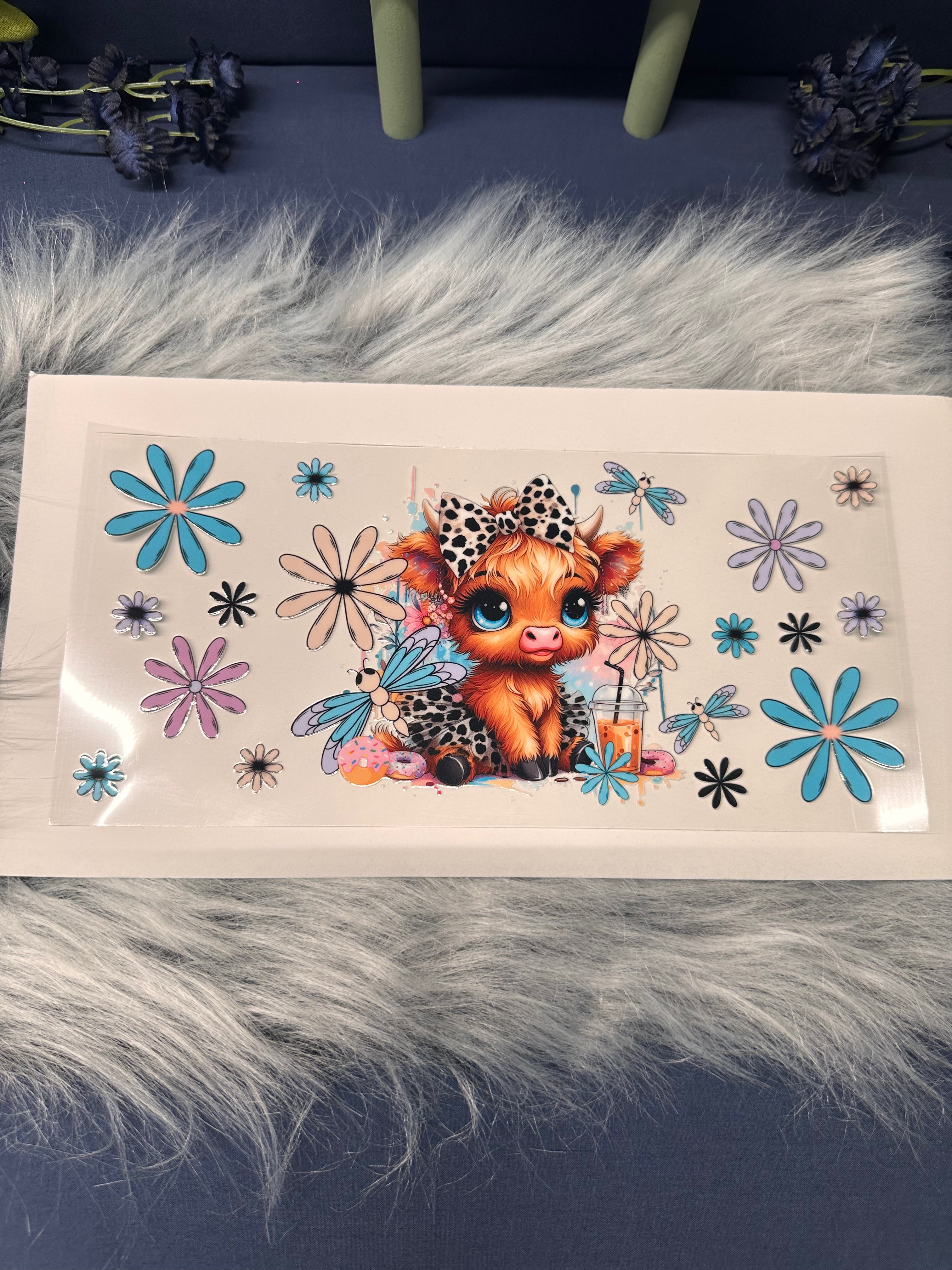 304  Baby Cow w/Flowers