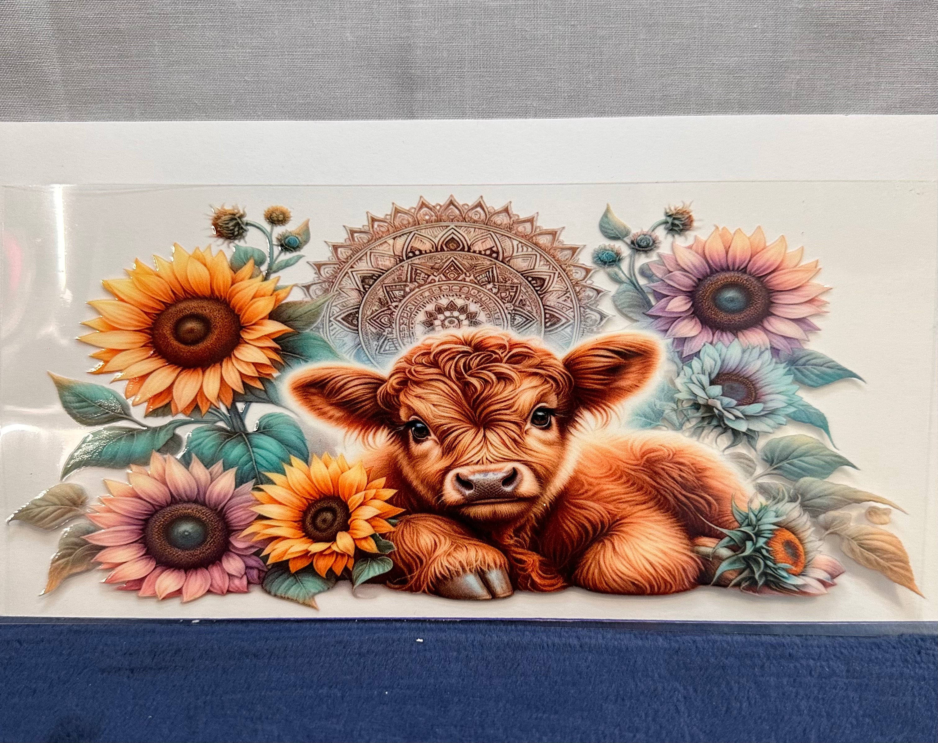 Cow with Colorful Sunflowers