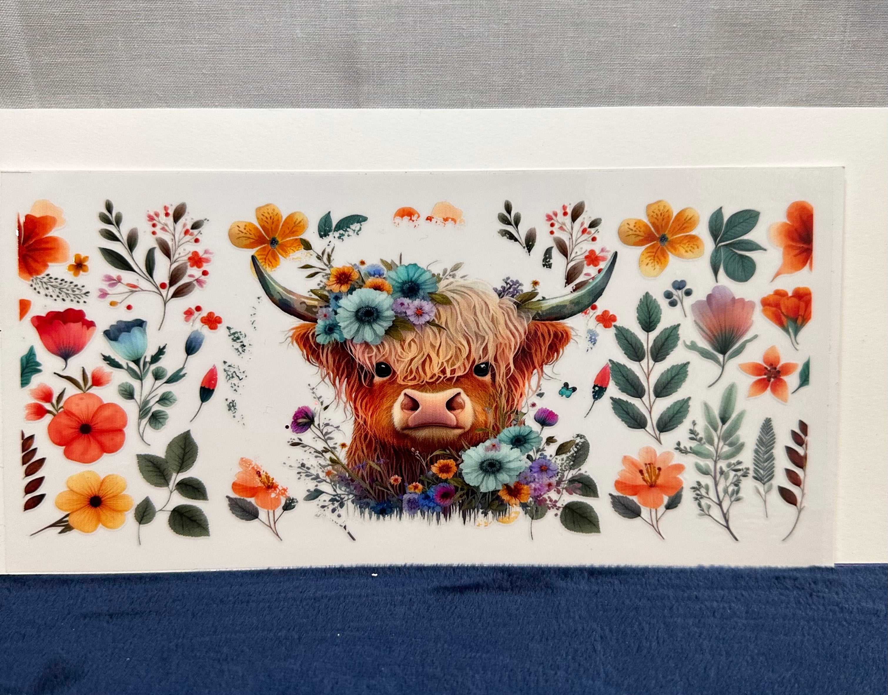 Cow with Spring Flowers