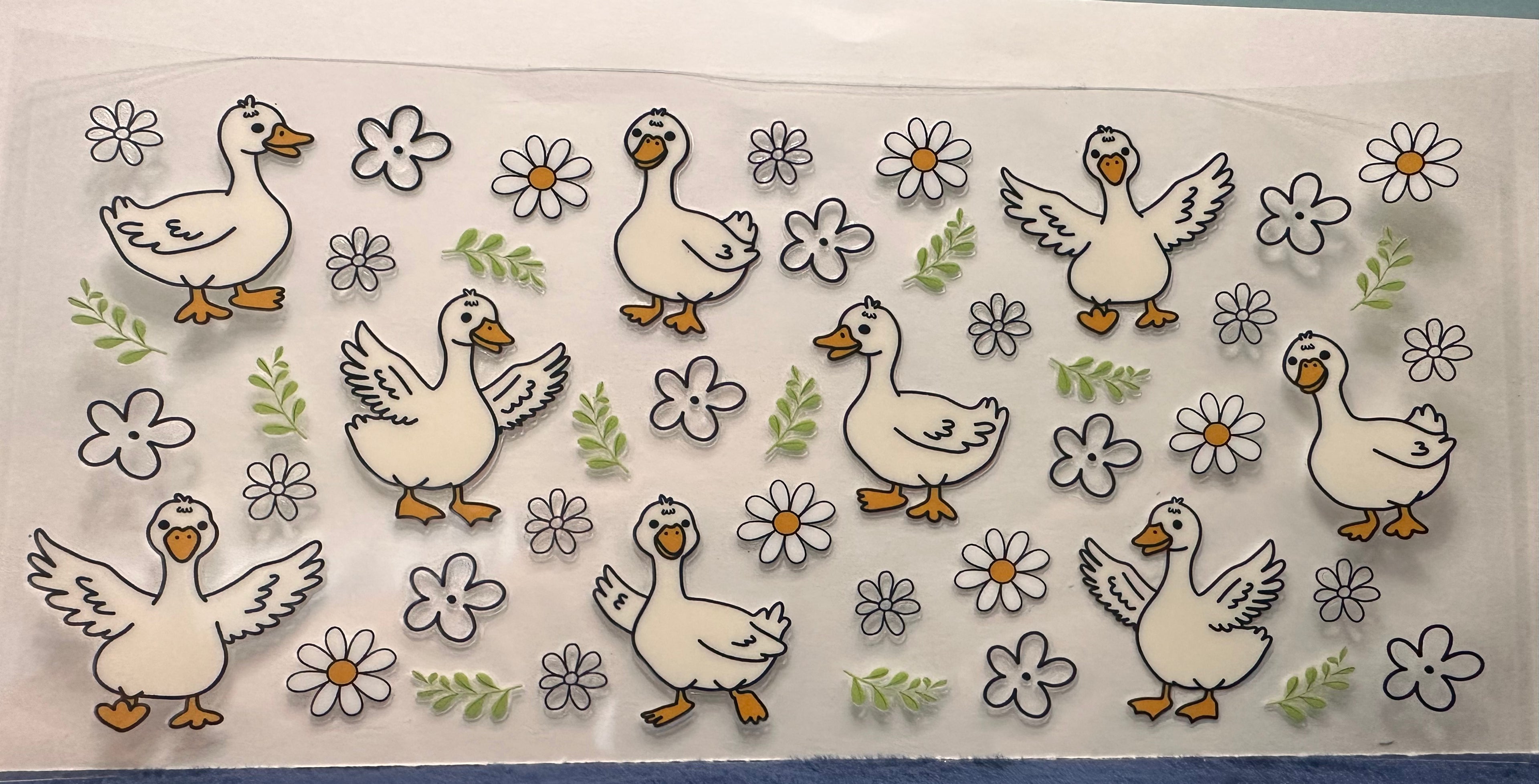 Duck/Goose White Flowers