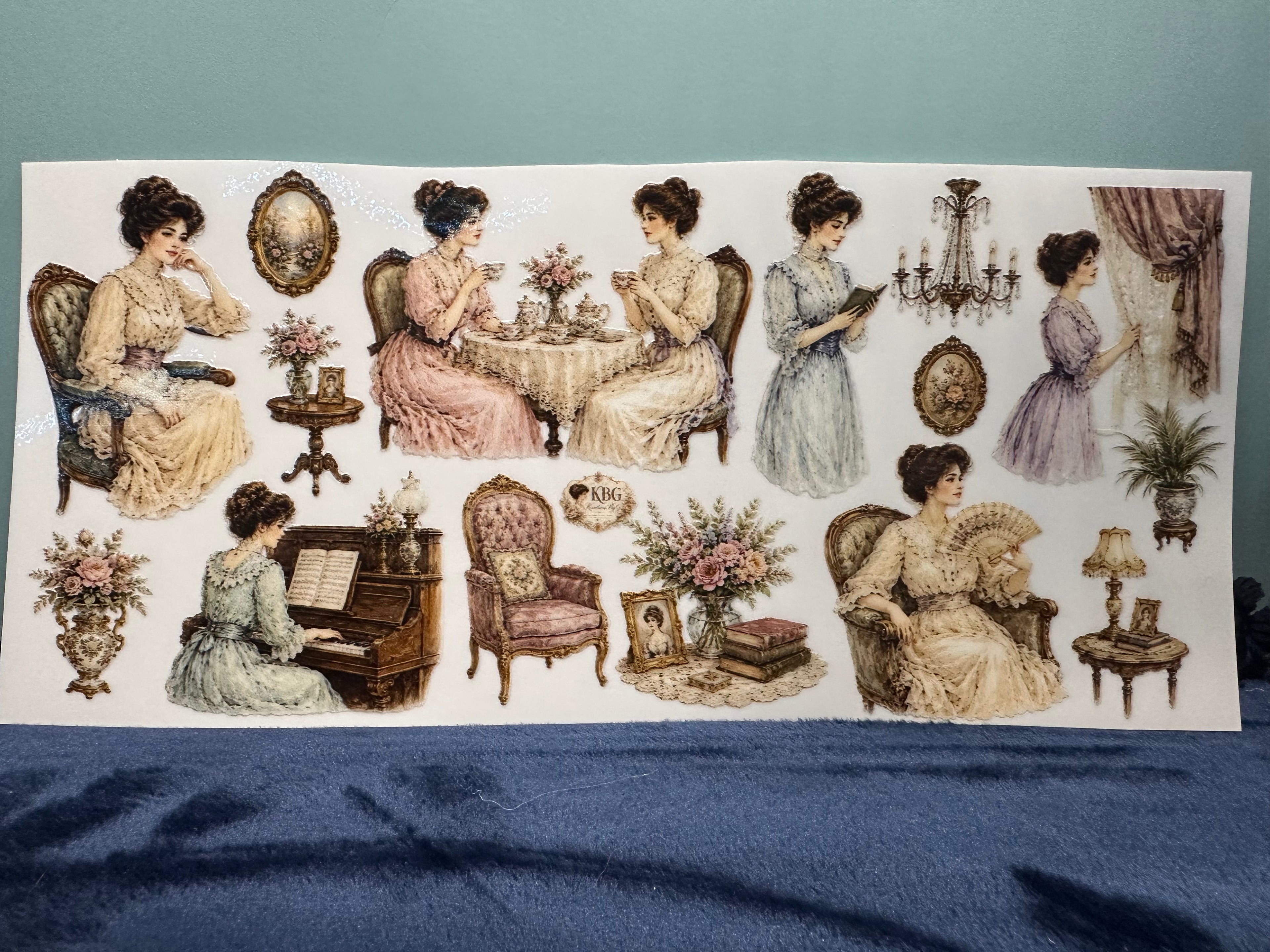 Gibson Girl in Parlor