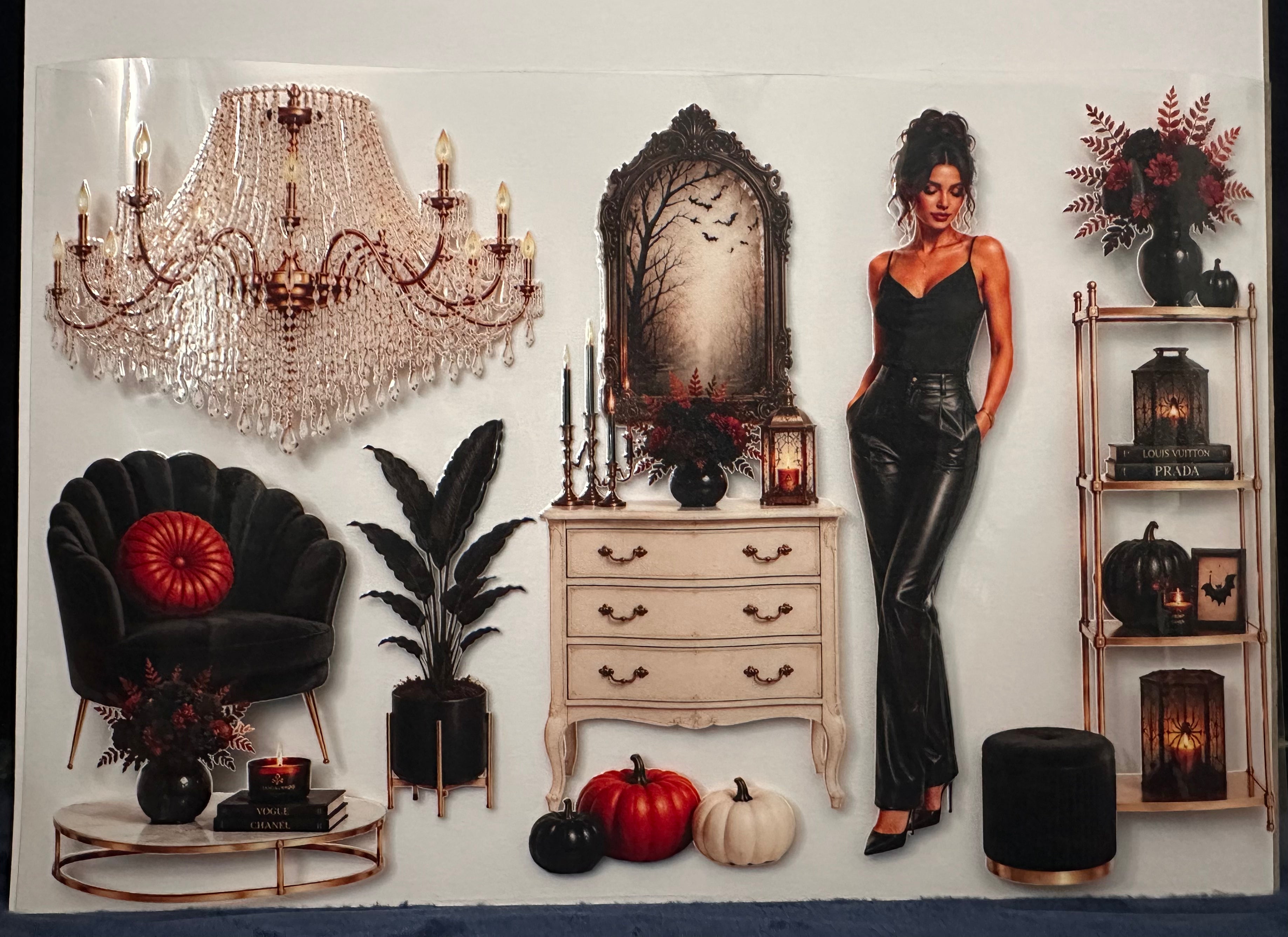 Gothic Chic Halloween (For a 24oz Cup)