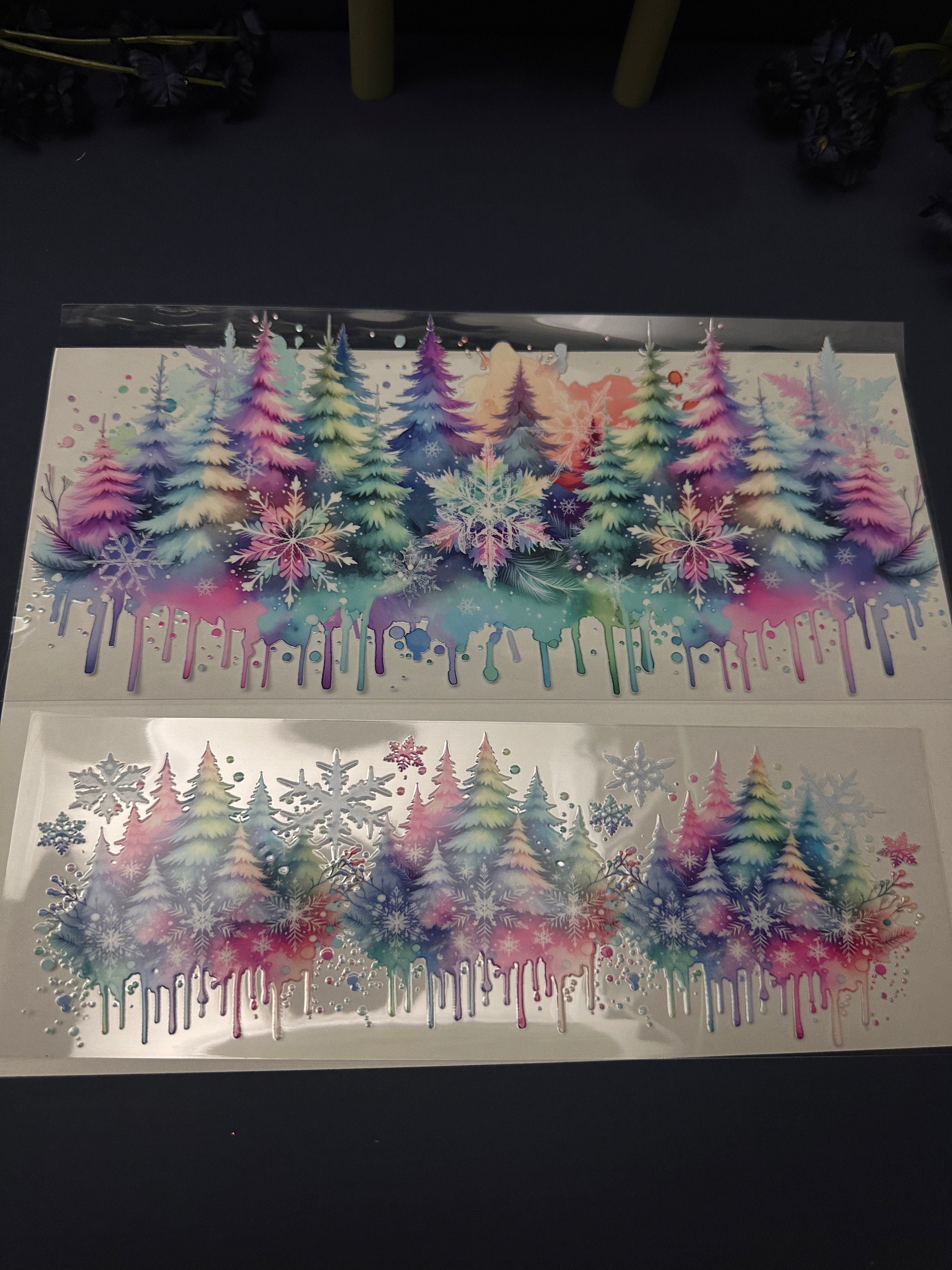 269  40oz Tumbler Christmas Tree for top & bottom of cup