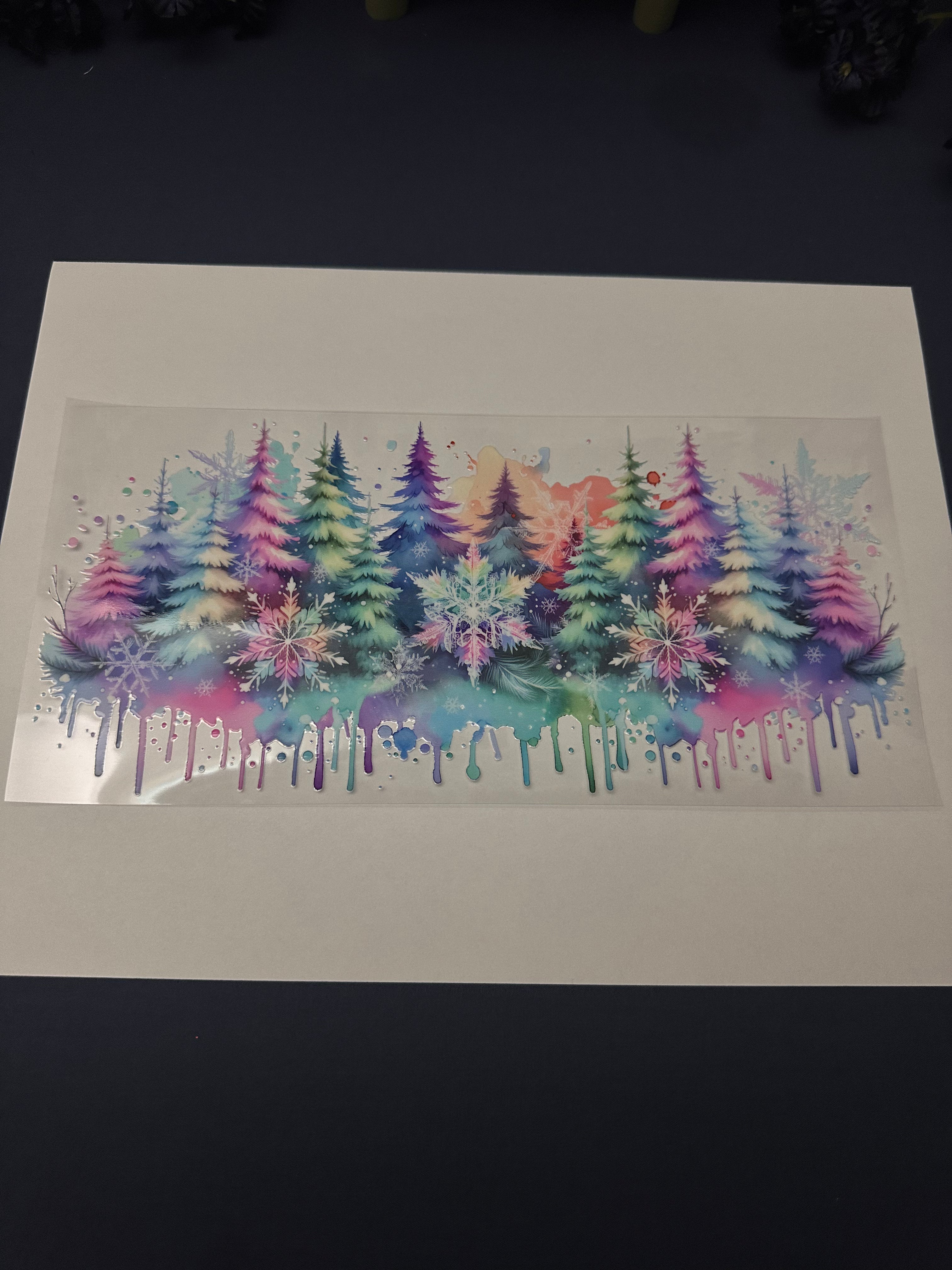 273  For 16oz Cup - Christmas Trees