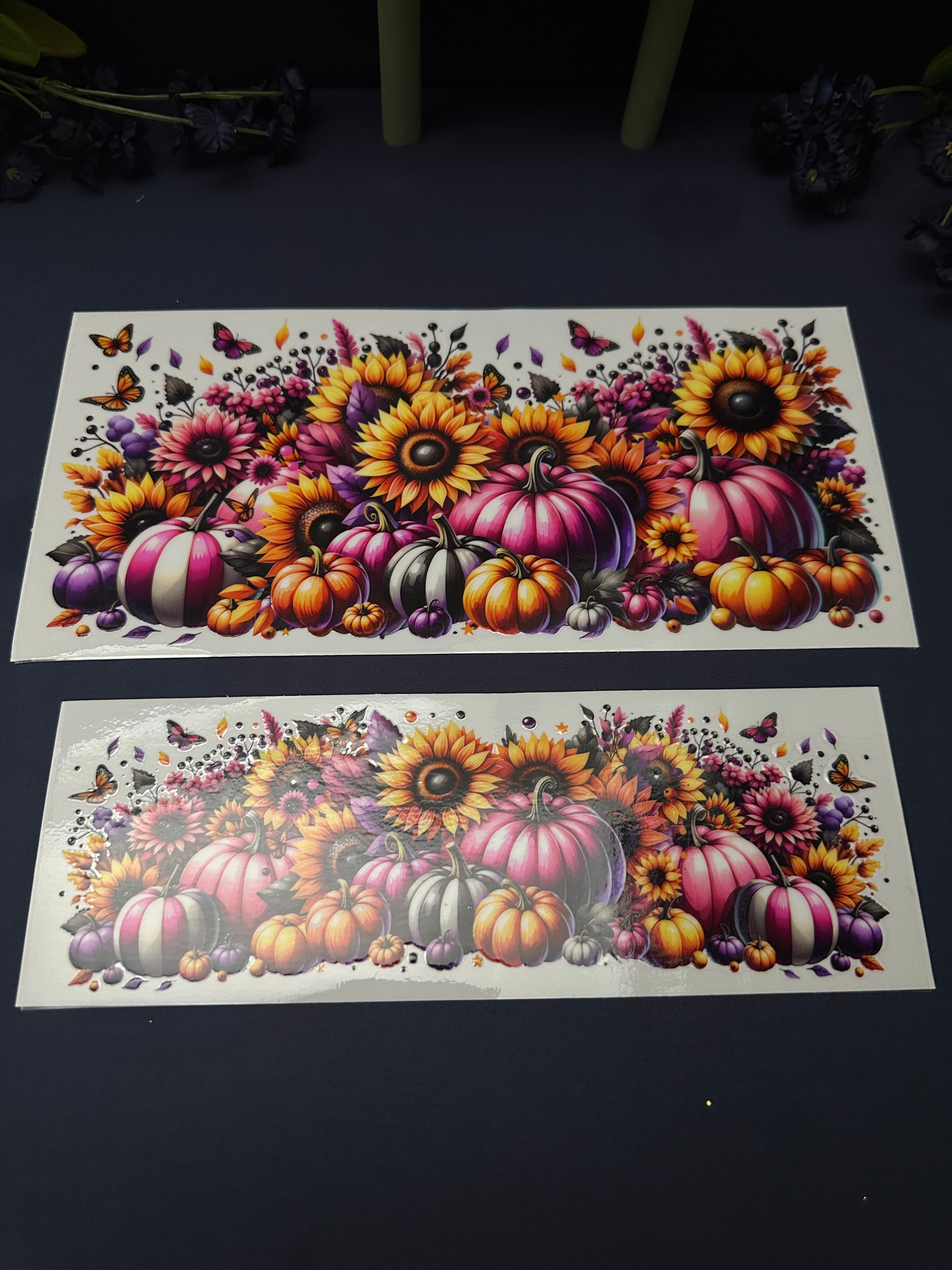 276  For 40oz Tumbler - Flowers for top & bottom