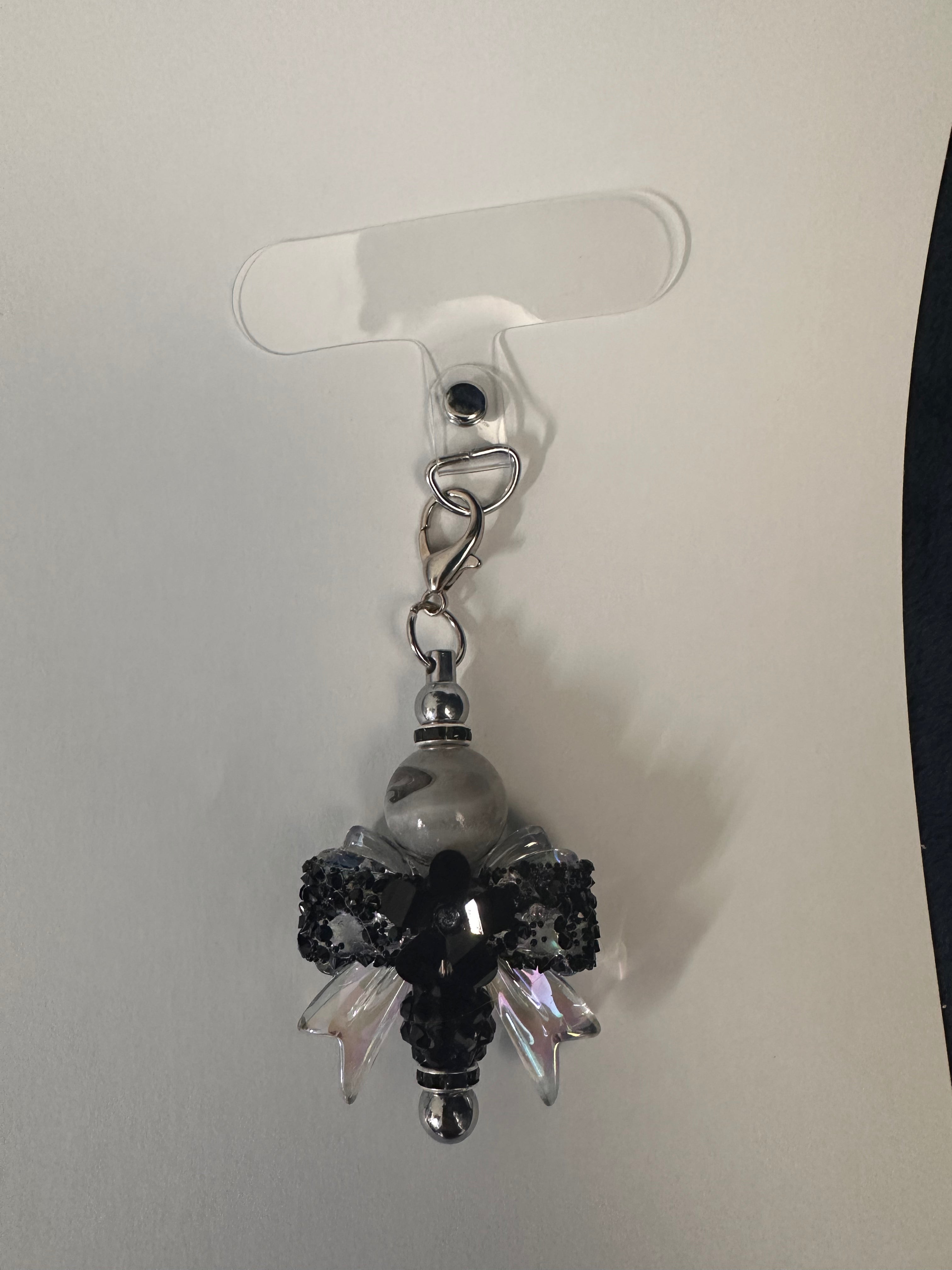 Black Bow Phone Charm