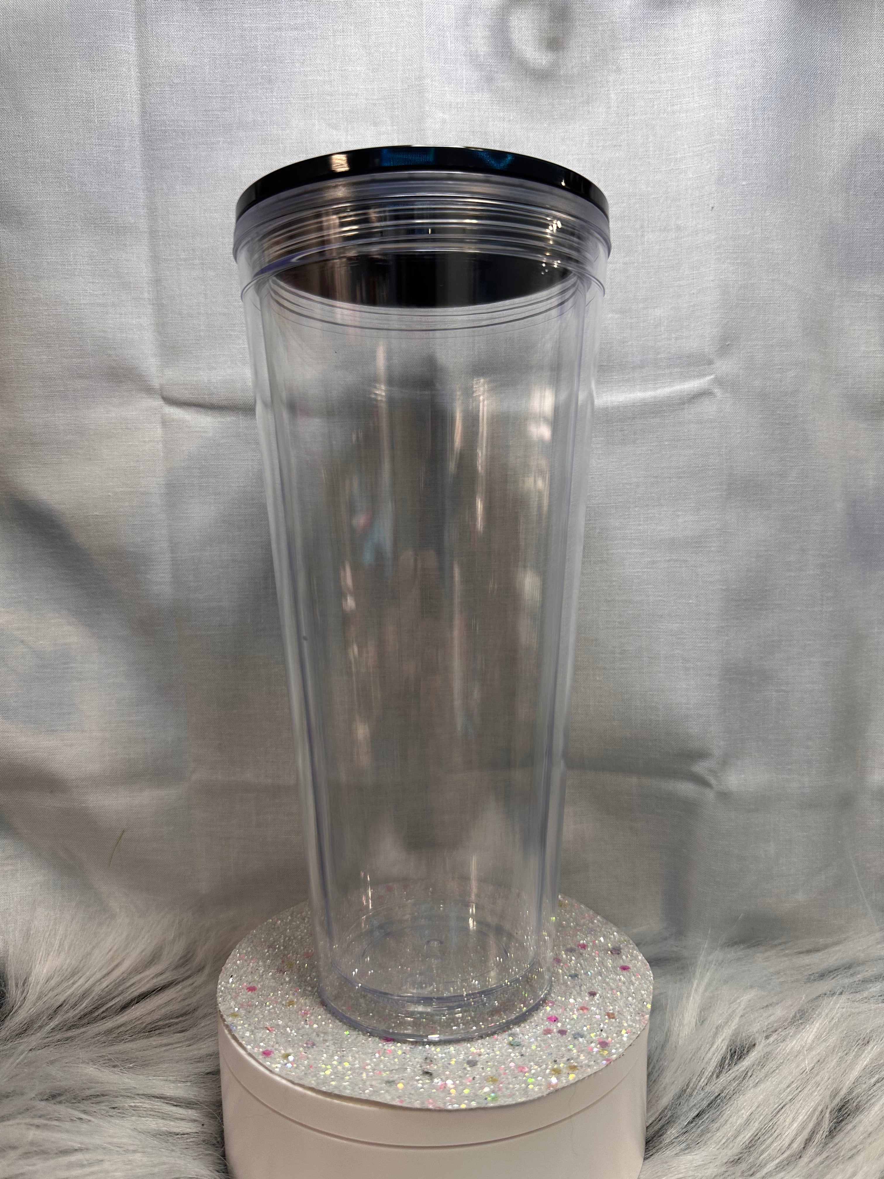 22oz Acrylic Snow Globe Tumbler