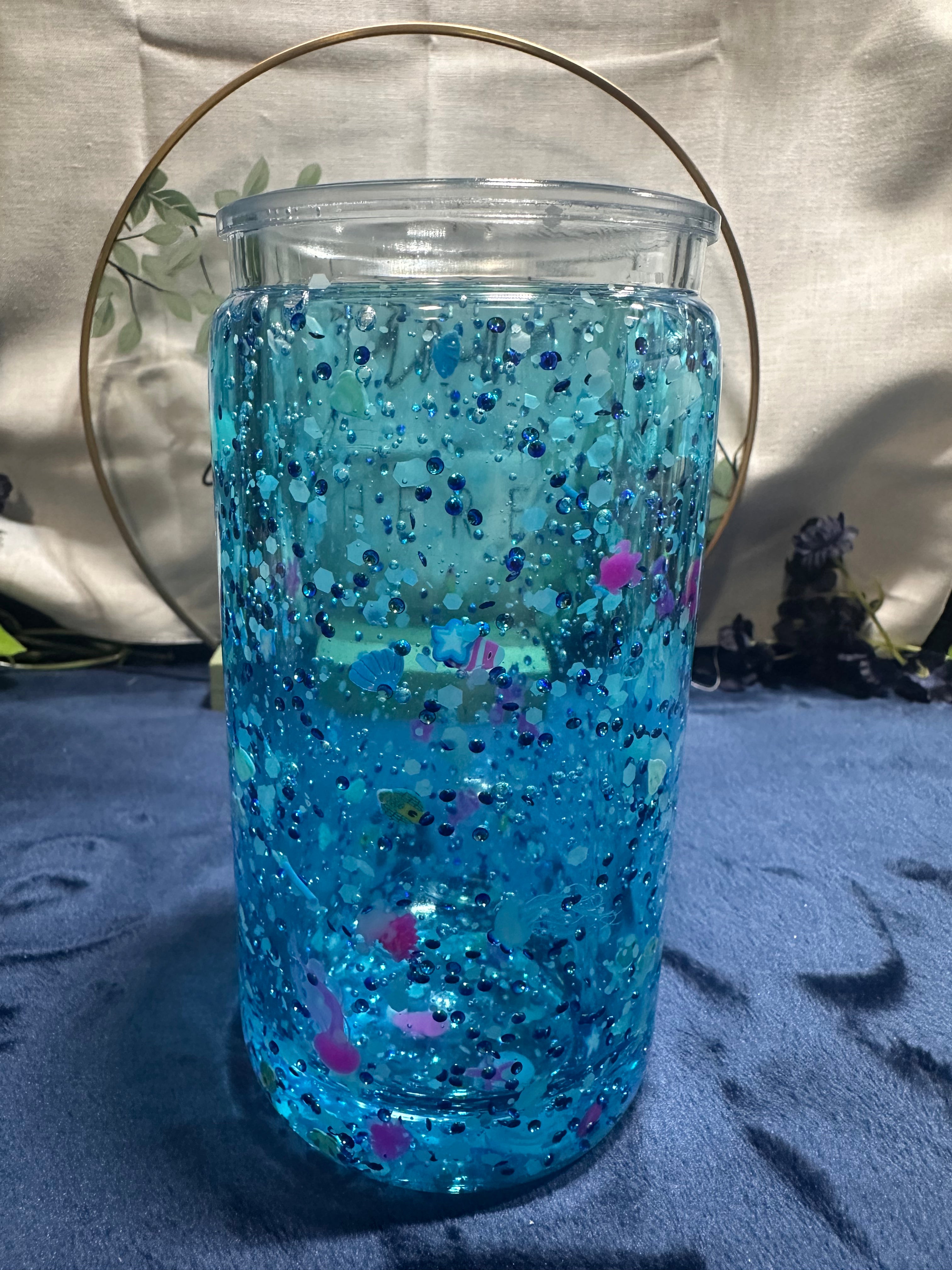 16oz Jellyfish/Seahorse Aquarium Snow Globe