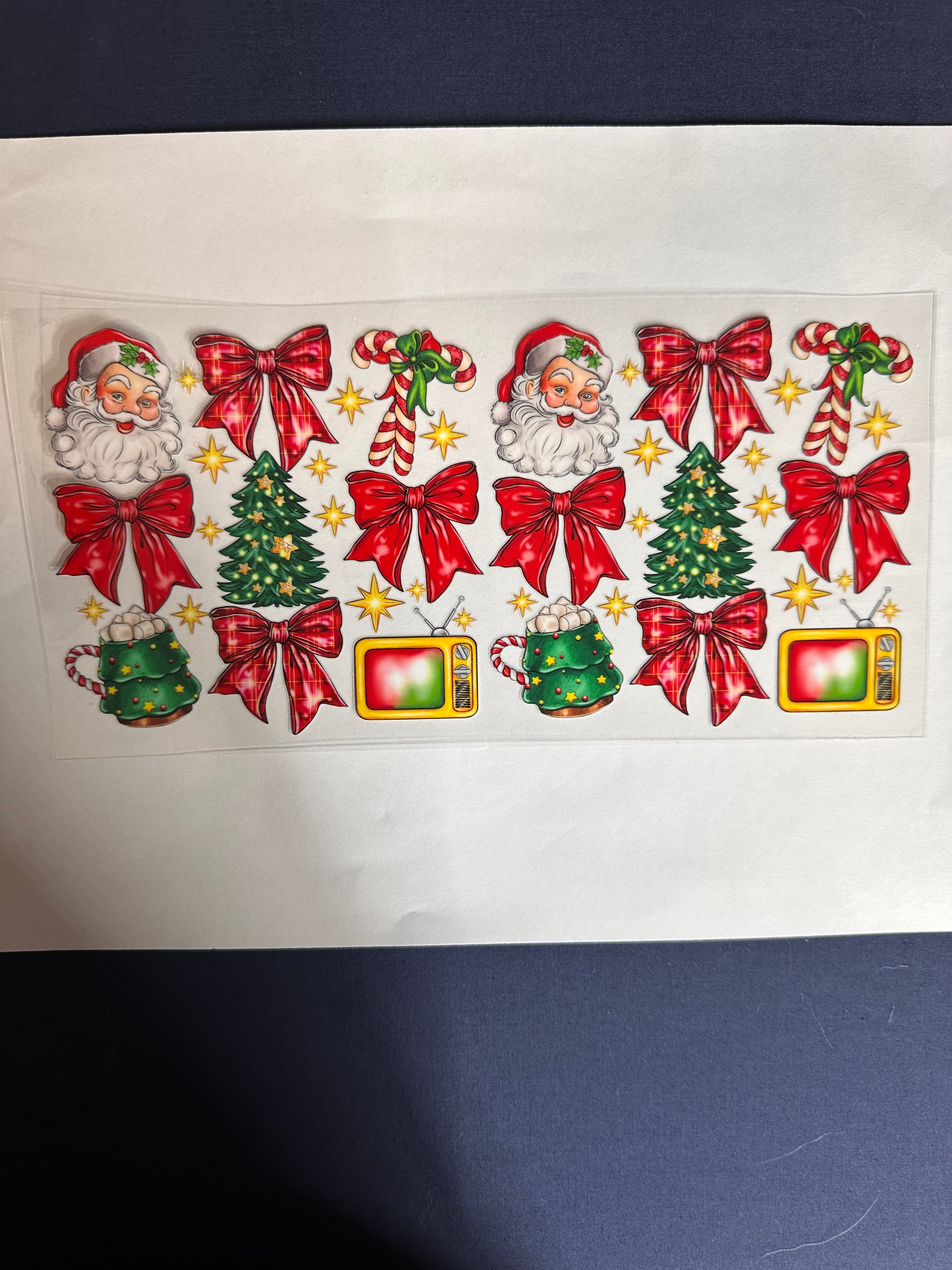 155  Christmas Santa Red Bow