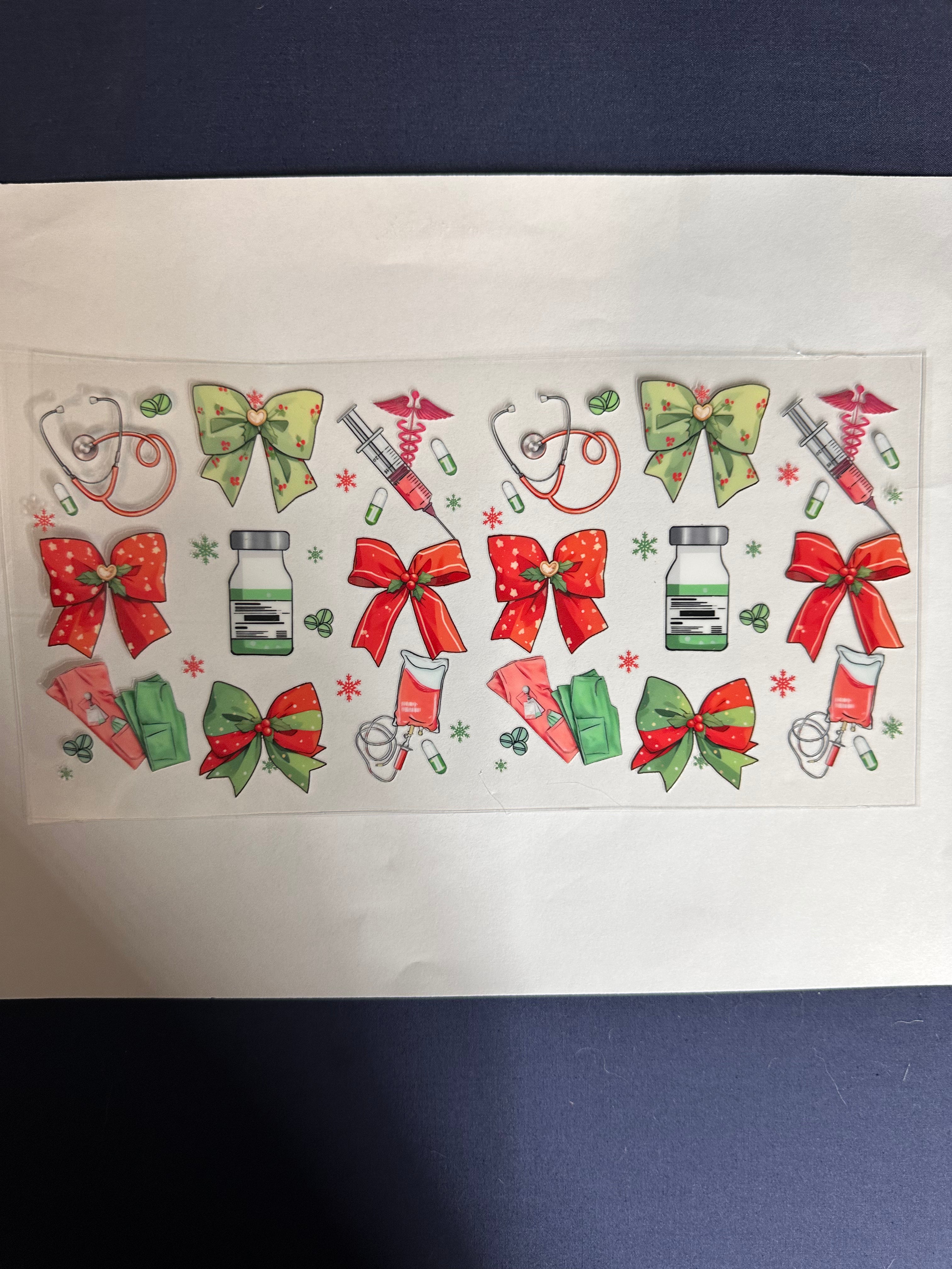 197  Christmas Nurse Bows