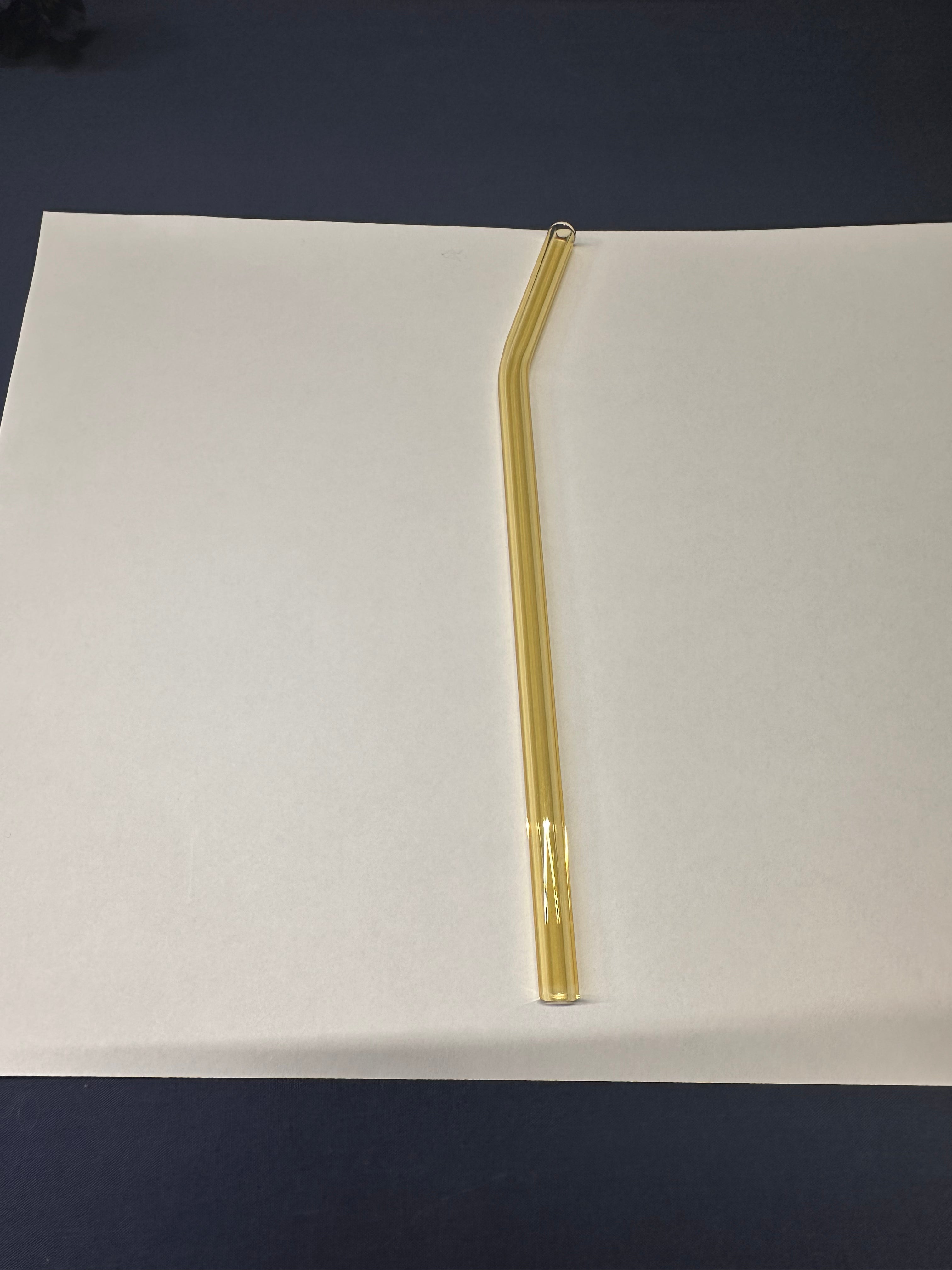 Yellow Glass Straw