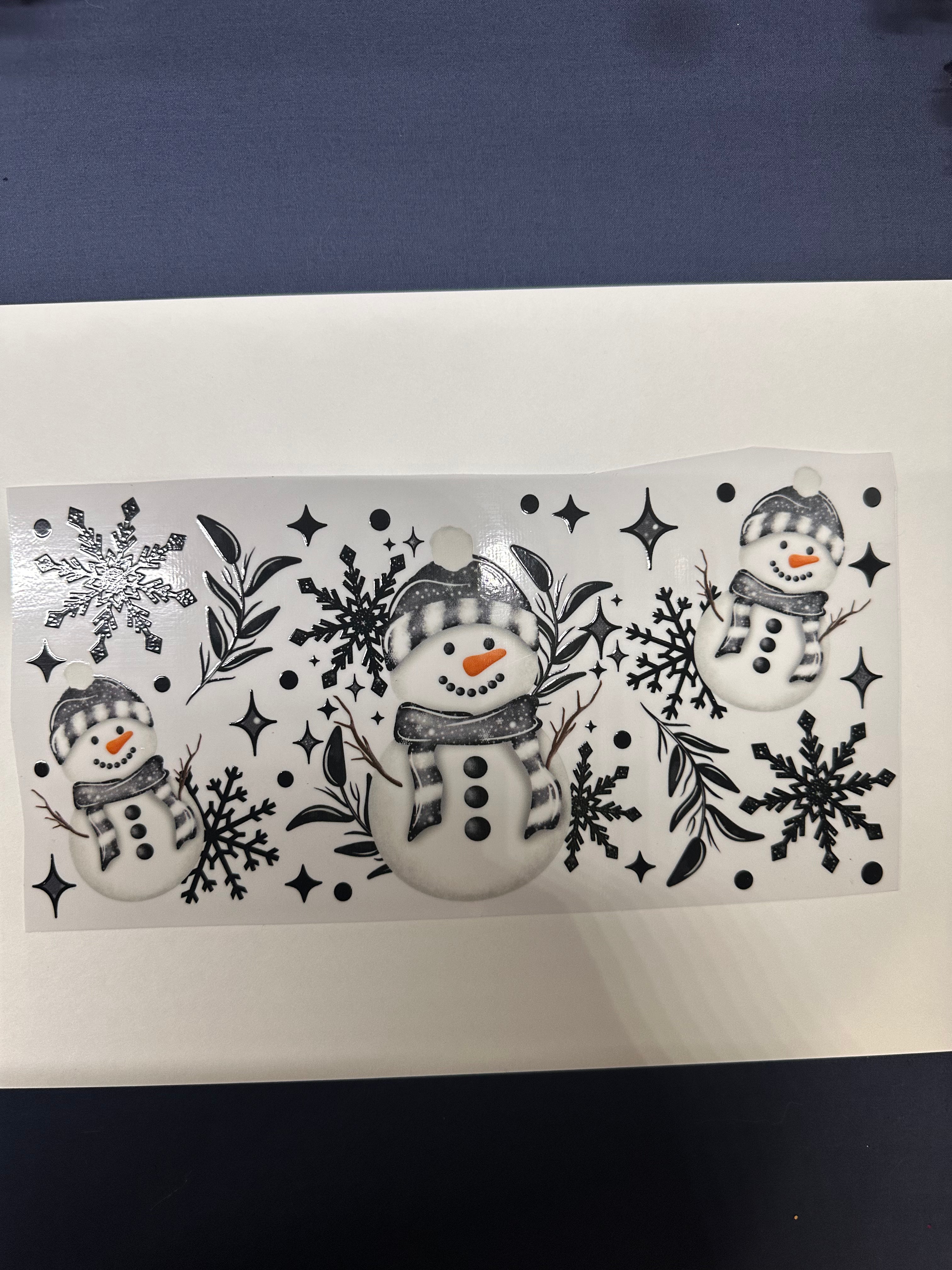 263  Snowman w/Black Snowflakes