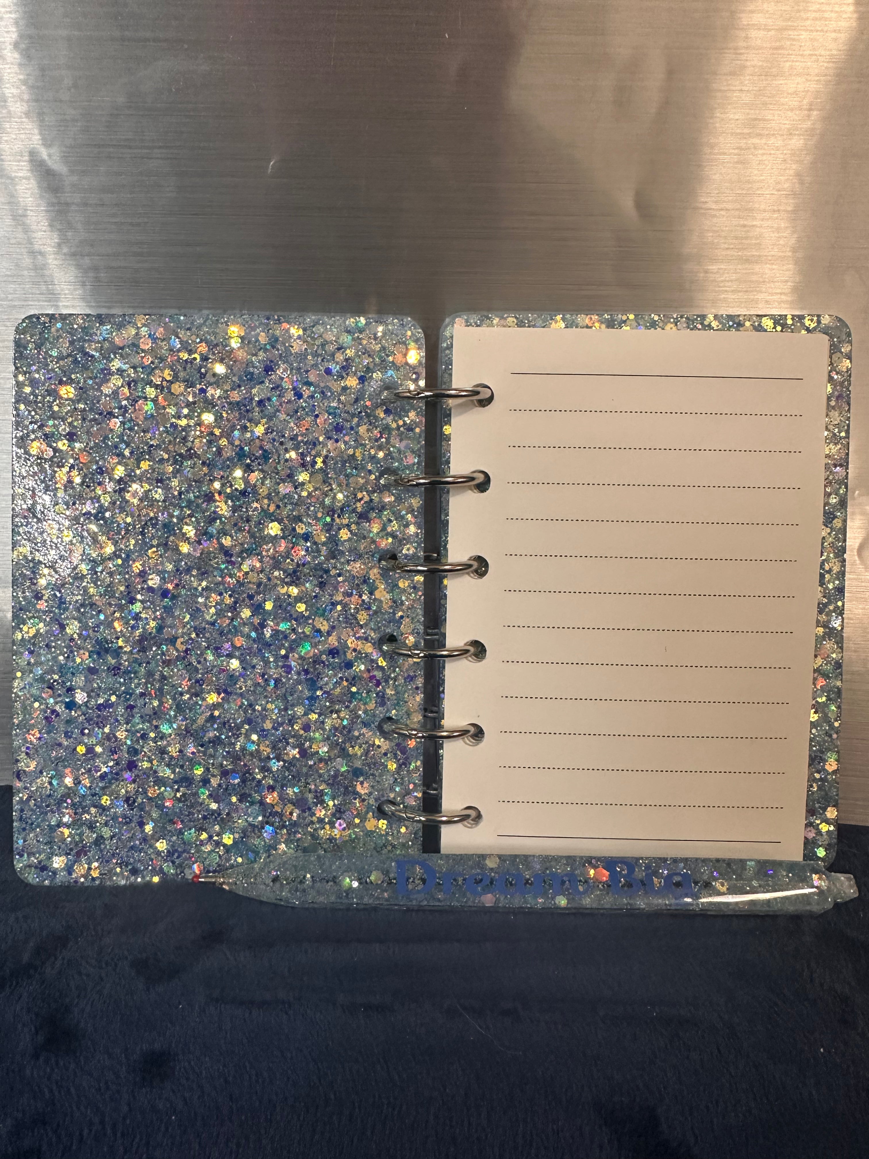 A7 Blue Resin Notebook - Then Ocean is Calling Me