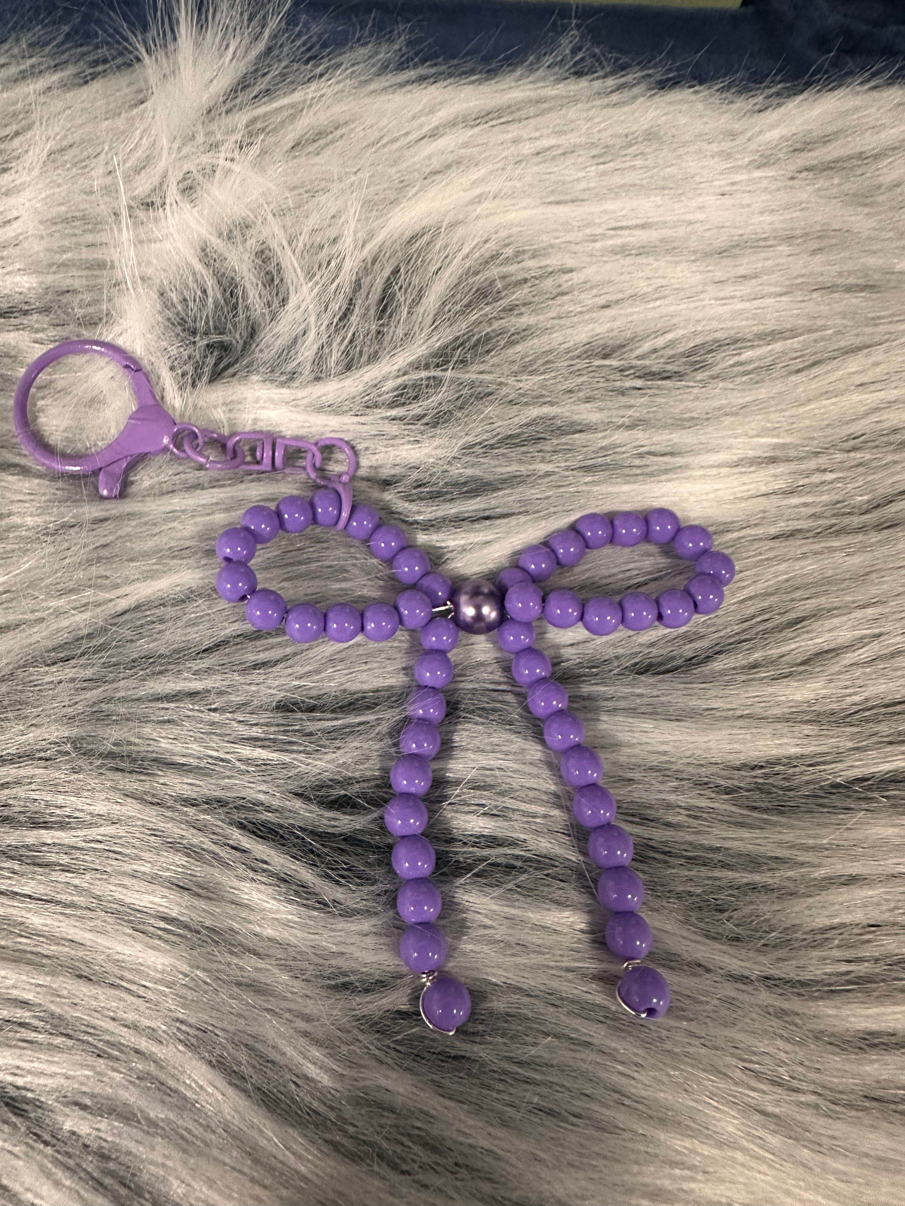Purple Bow Charm/Keychain