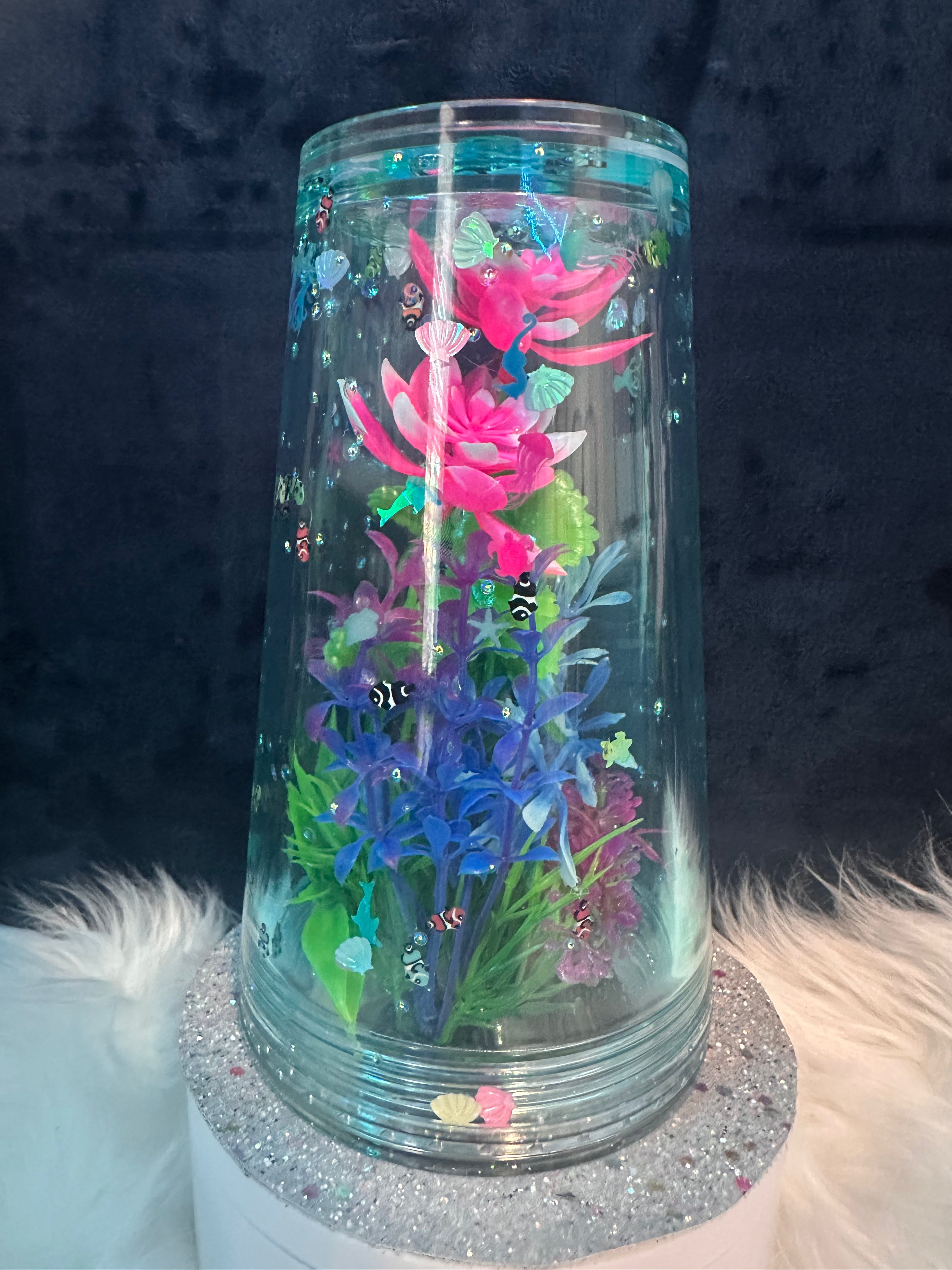 16oz Fish Tank Aquarium Desk/Night Light