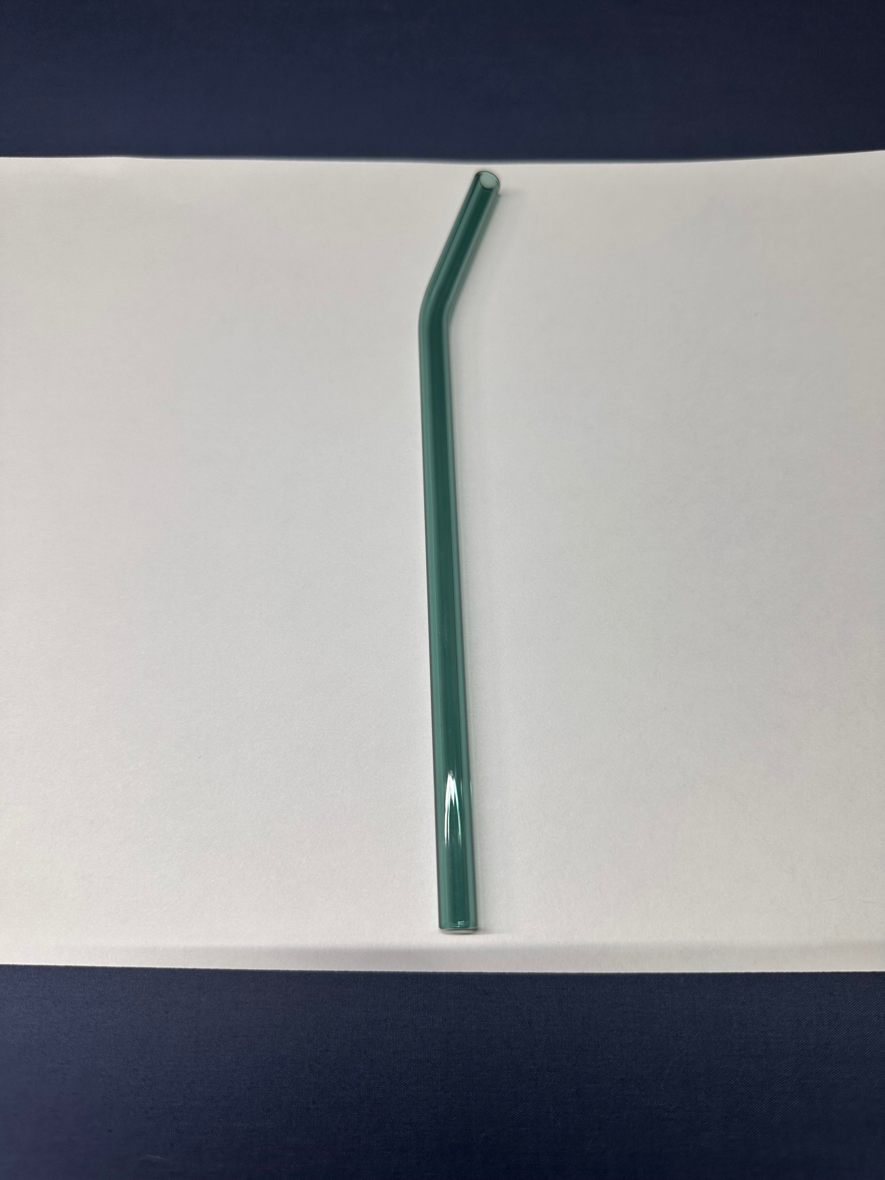Lake Green Glass Straw