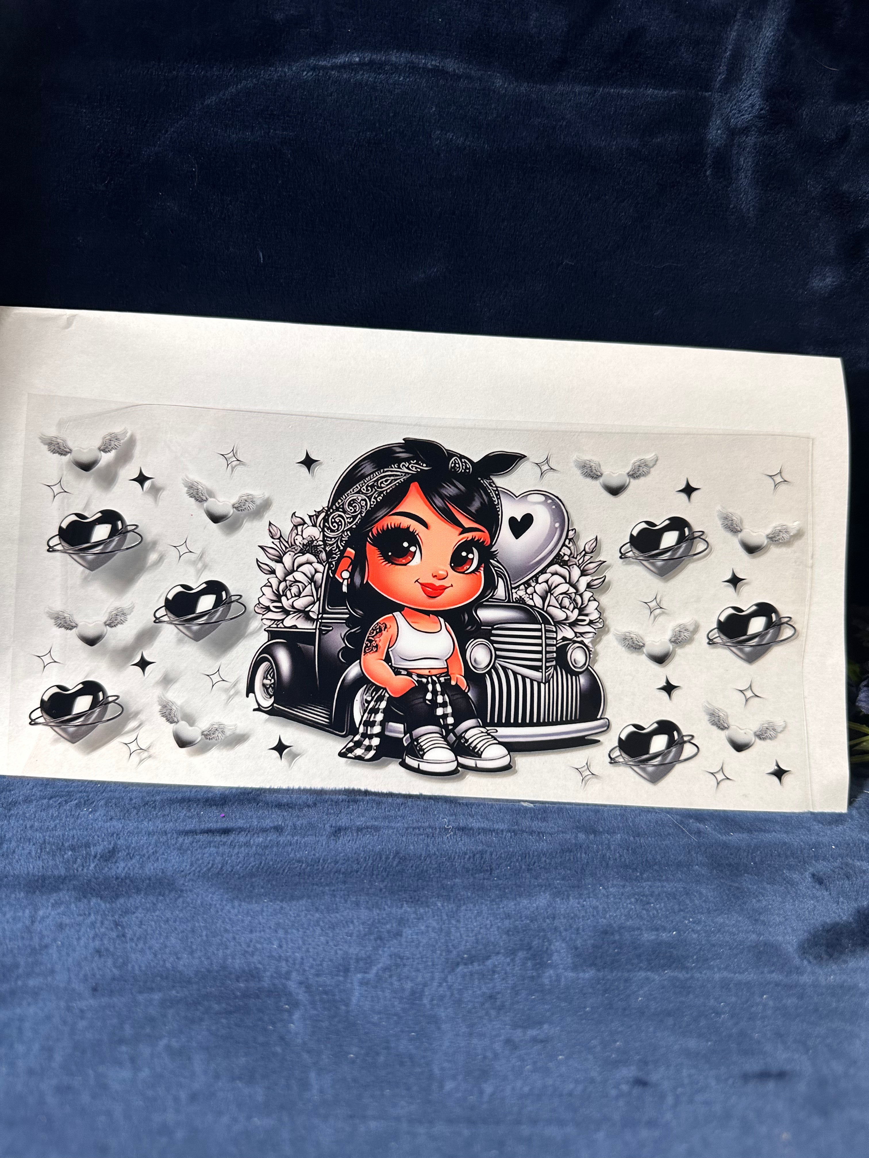 Black Lowrider Cutie on Truck