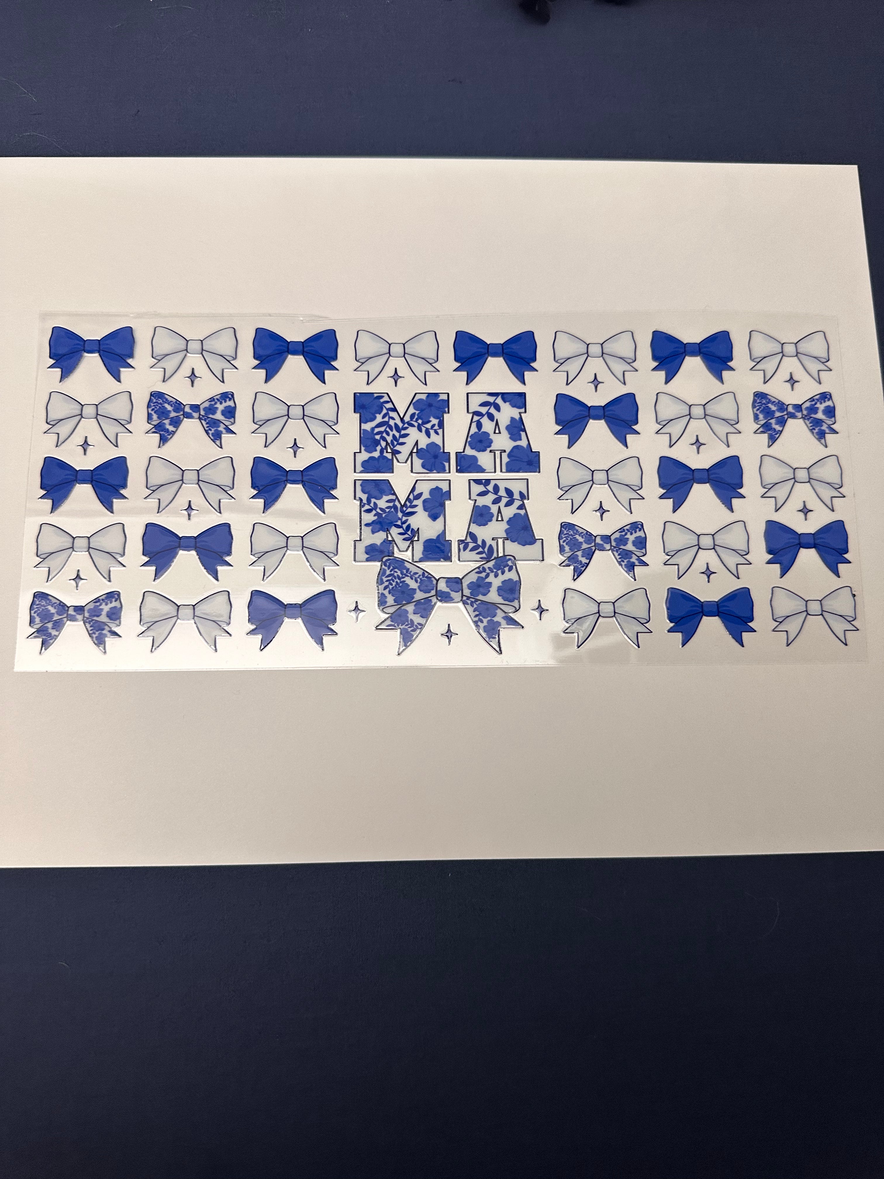 257 Mama w/Blue Bows