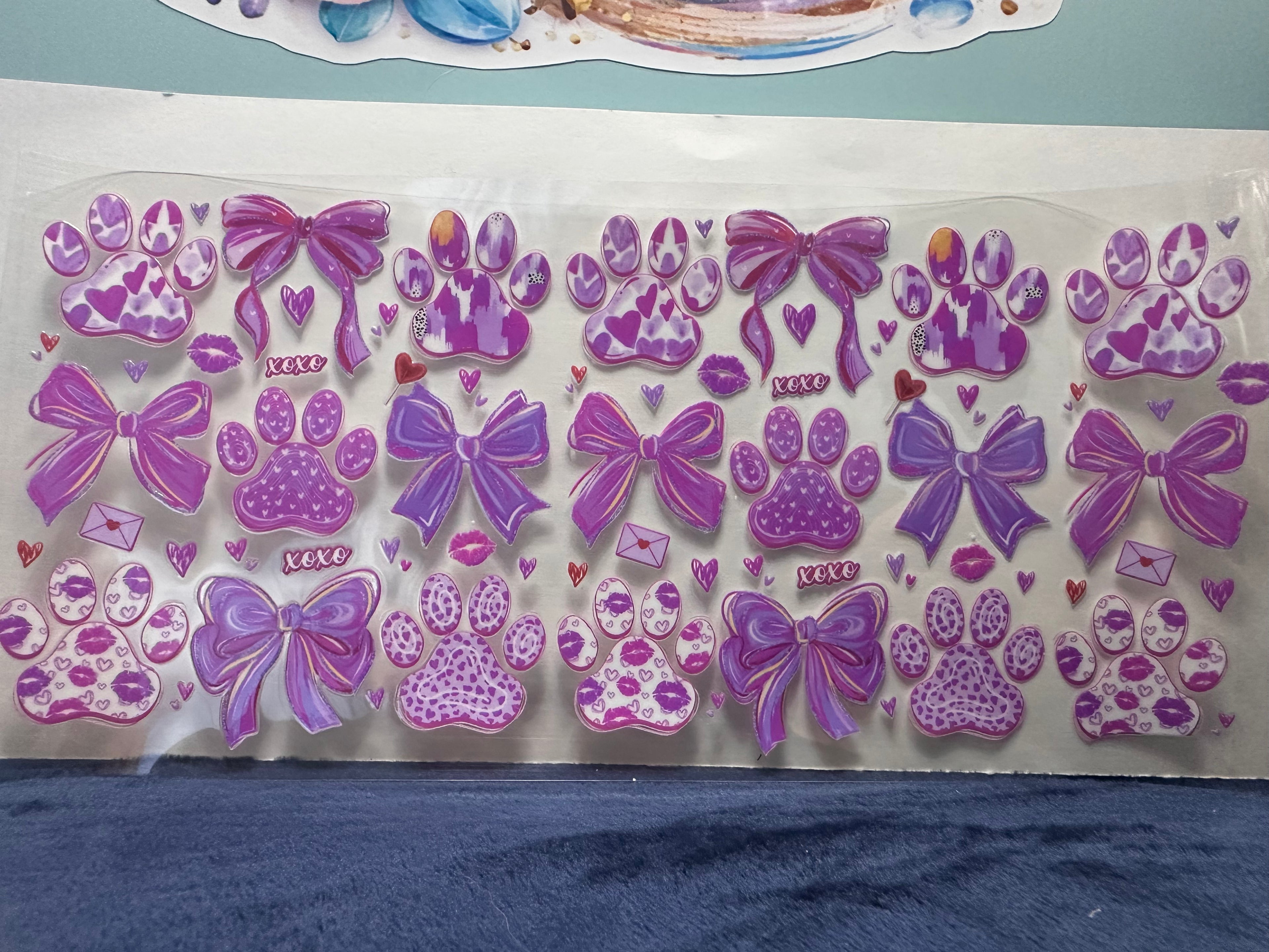 Purple Paw Bows
