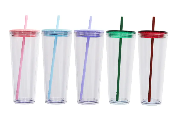 22oz Acrylic Snow Globe Tumbler