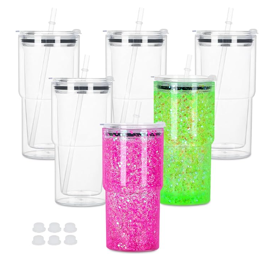 18oz Acrylic Snow Globe Tumbler/Coffee Mug