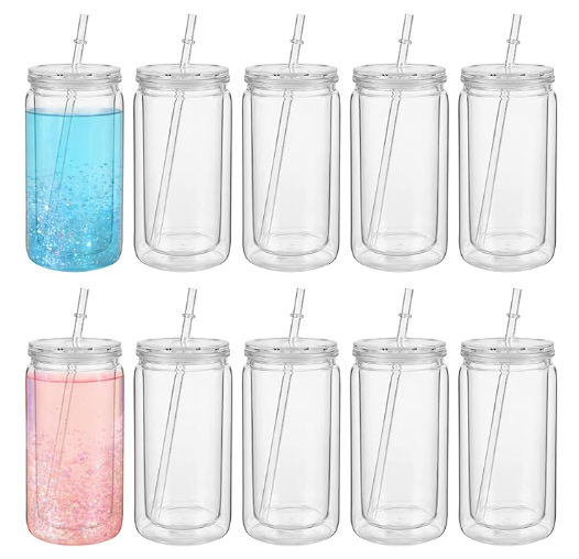 16oz Acrylic Snow Globe Tumbler