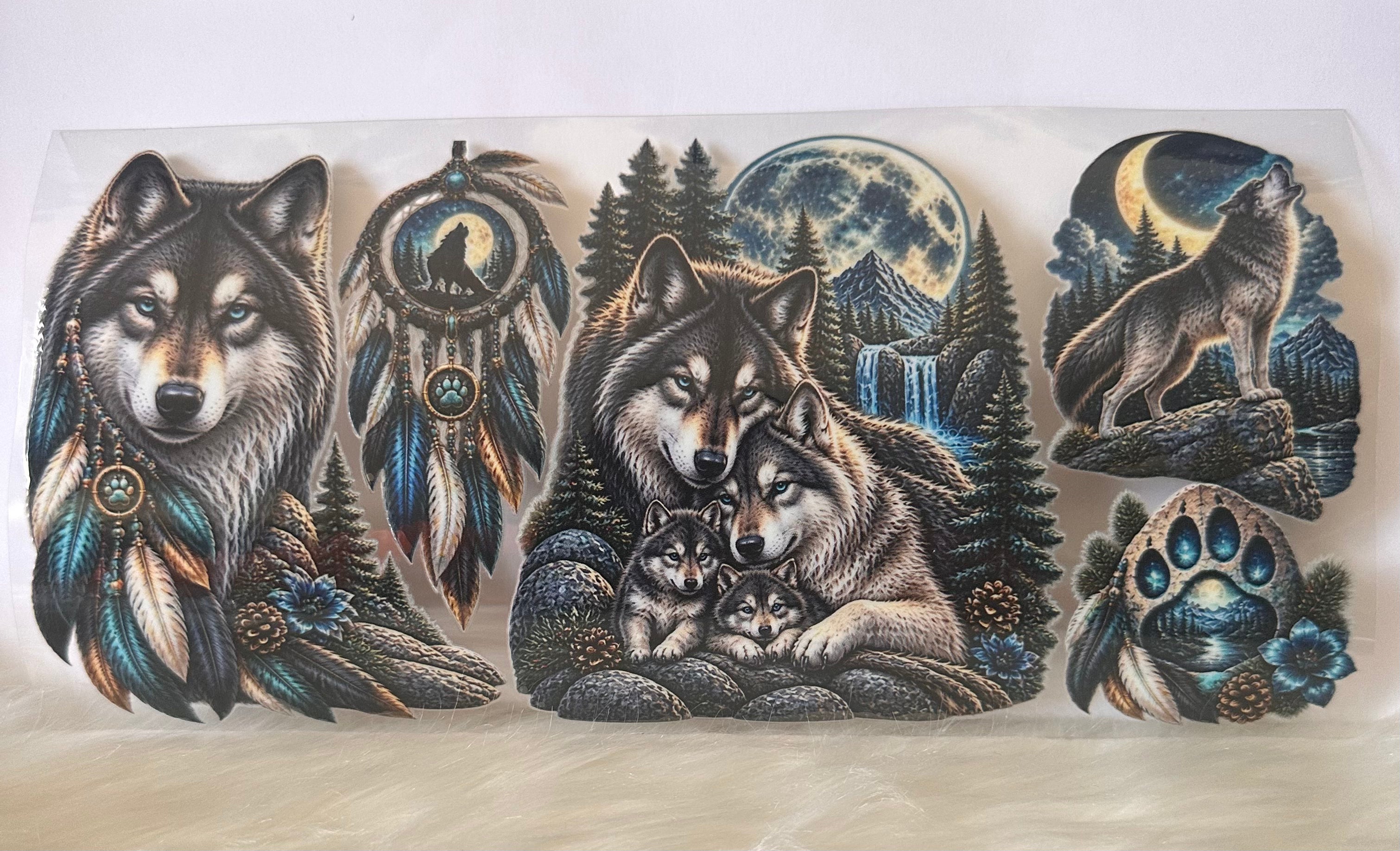Teal Gray Wolf