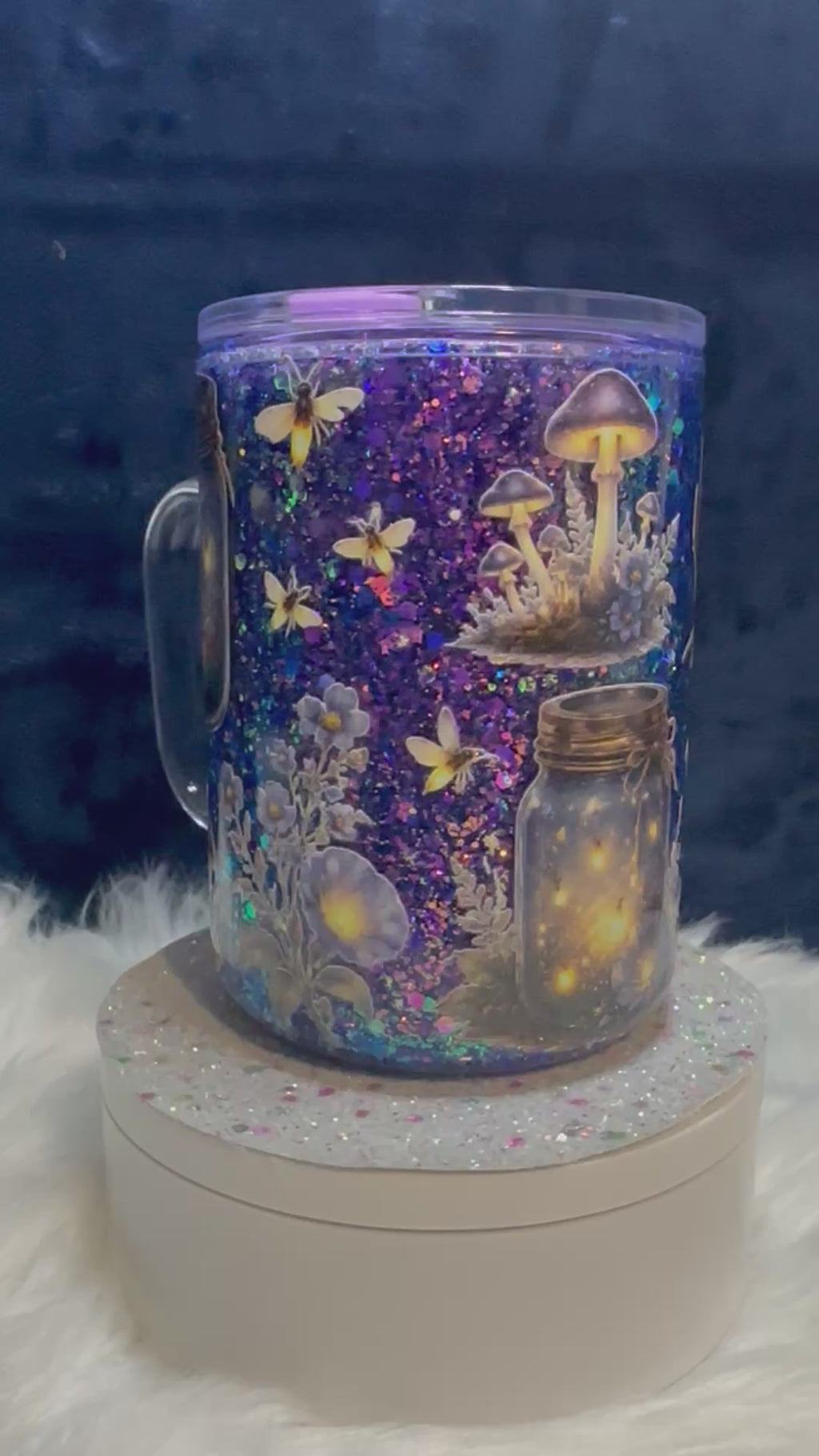 17oz Acrylic Coffee Mug Fairies in Mason Jar