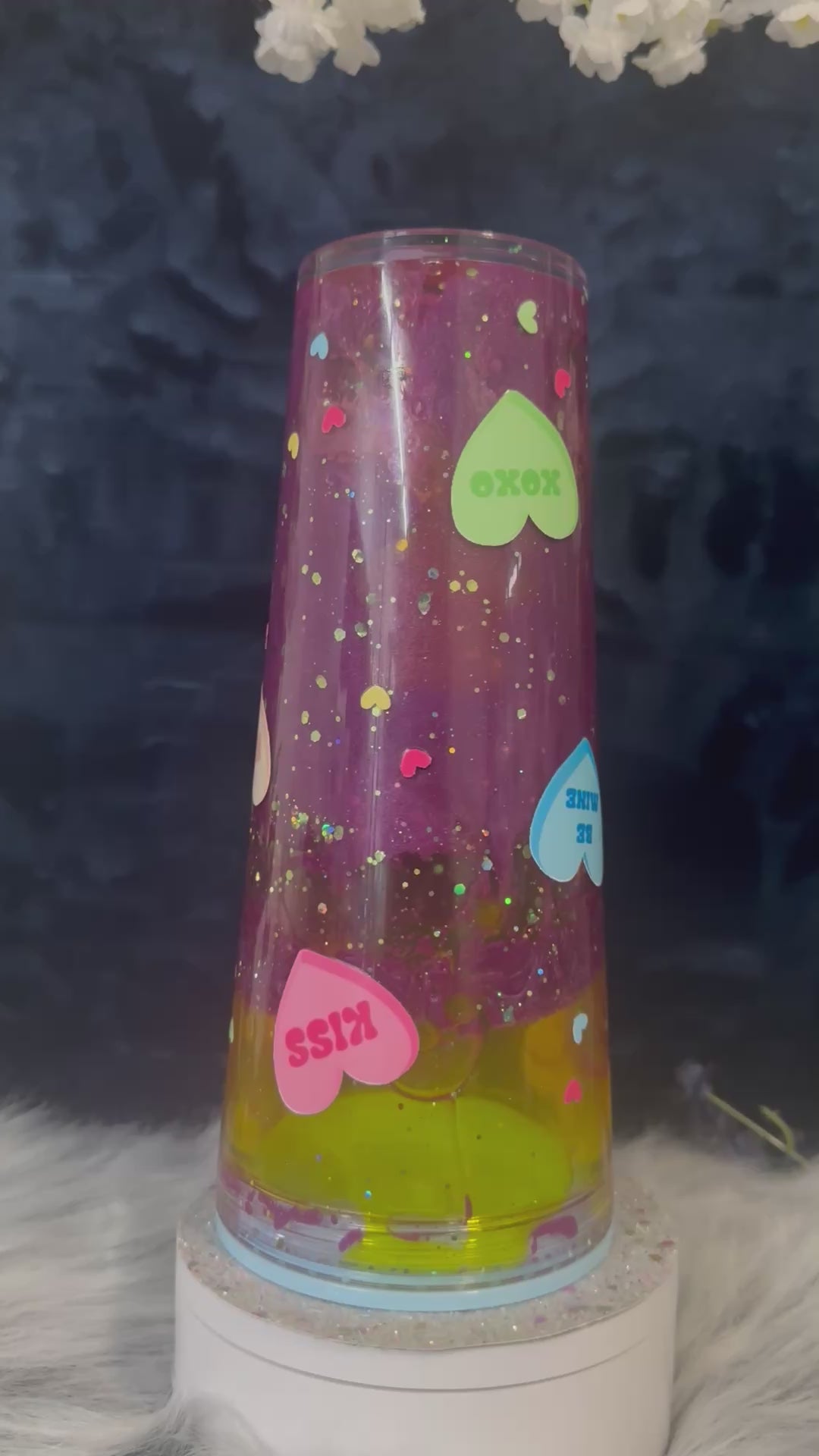 Tri Lava Drip Valentines Tumbler