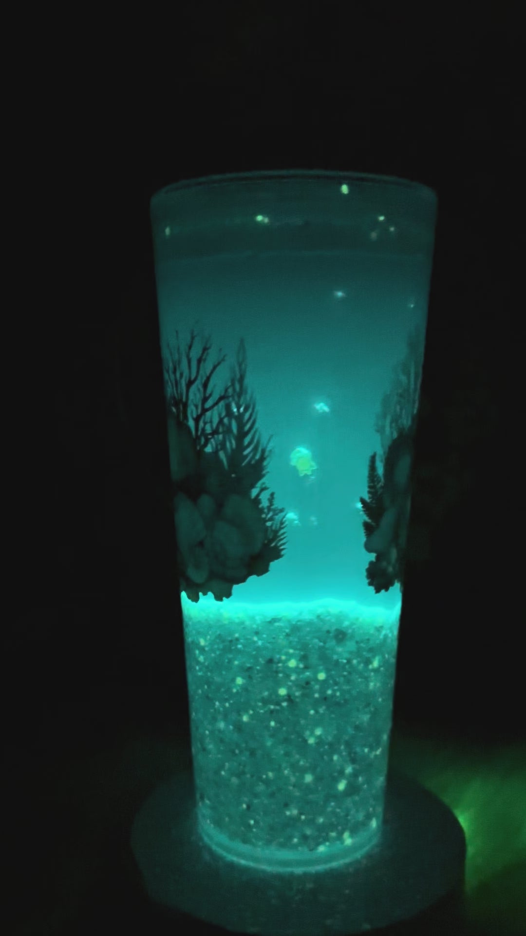 24oz Glow in the Dark Sea Turtle Snow Globe Tumbler