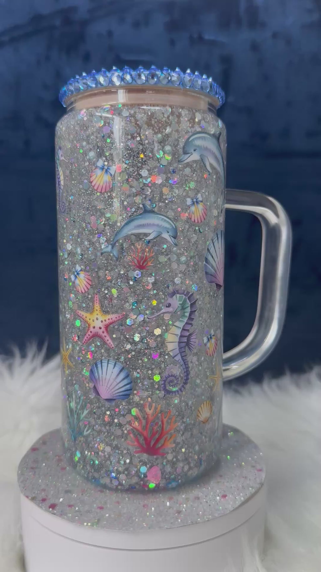 16oz Glass Ocean Tumbler
